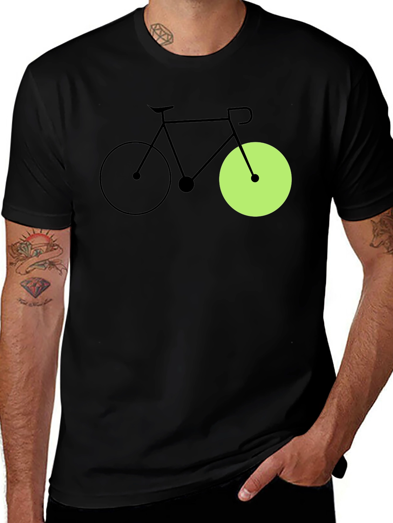 Variant 28 of Stylish Black T-Shirt with Bike Graphic