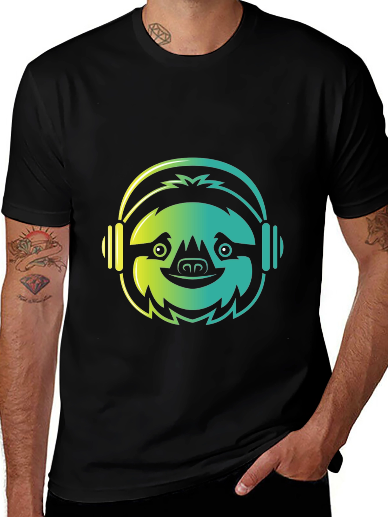 Variant 19 of Sloth DJ Graphic Tee - Cool & Comfy