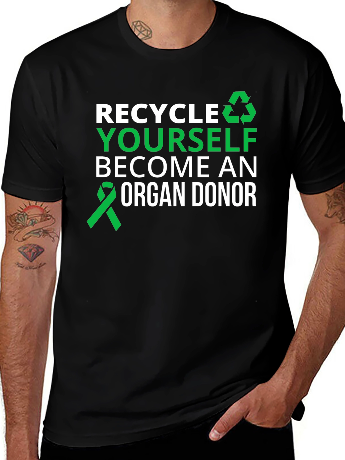 Variant 19 of Recycle Yourself Organ Donor T-Shirt