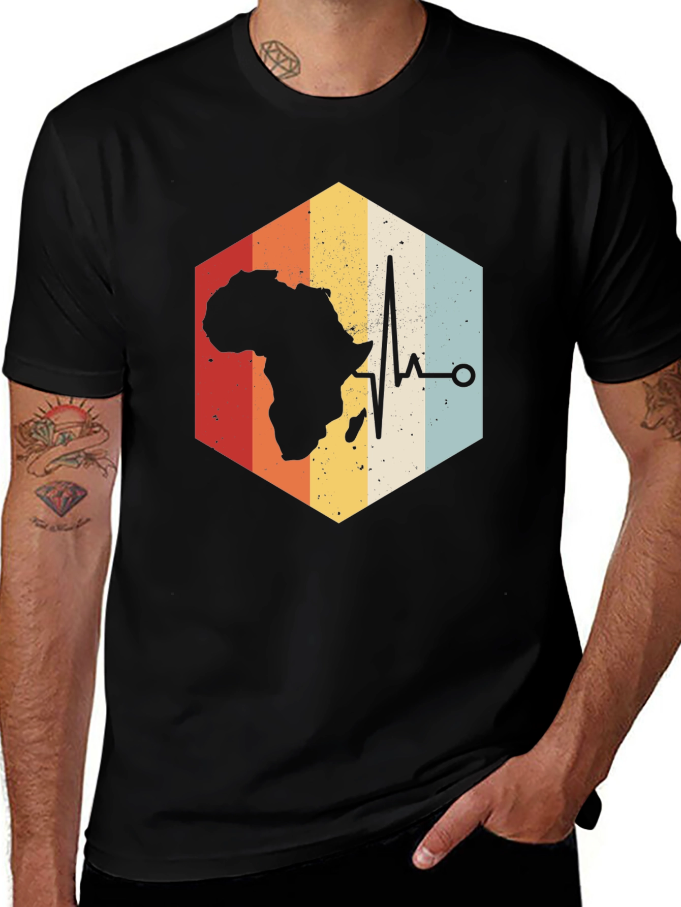 Retro Africa Heartbeat T-Shirt