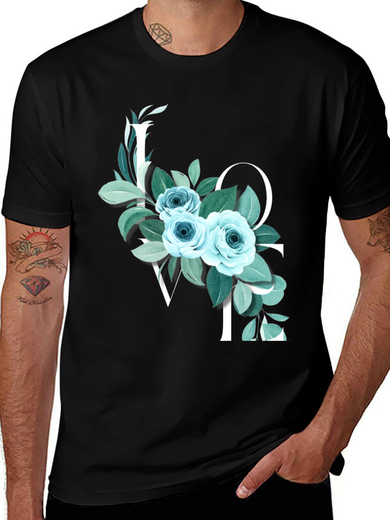 Variant 18 of Floral LOVE Graphic Tee