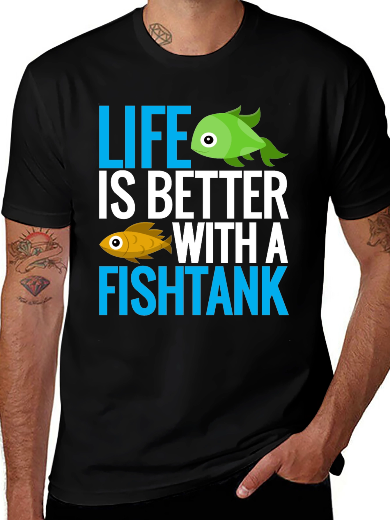 Life is Better with a Fishtank Graphic T-Shirt