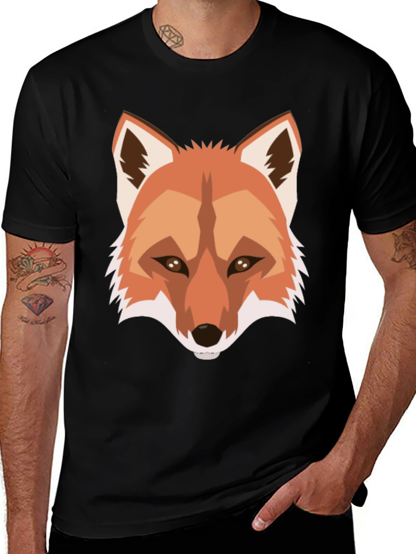 Variant 10 of Fox Graphic Tee - Stylish Animal Print T-Shirt