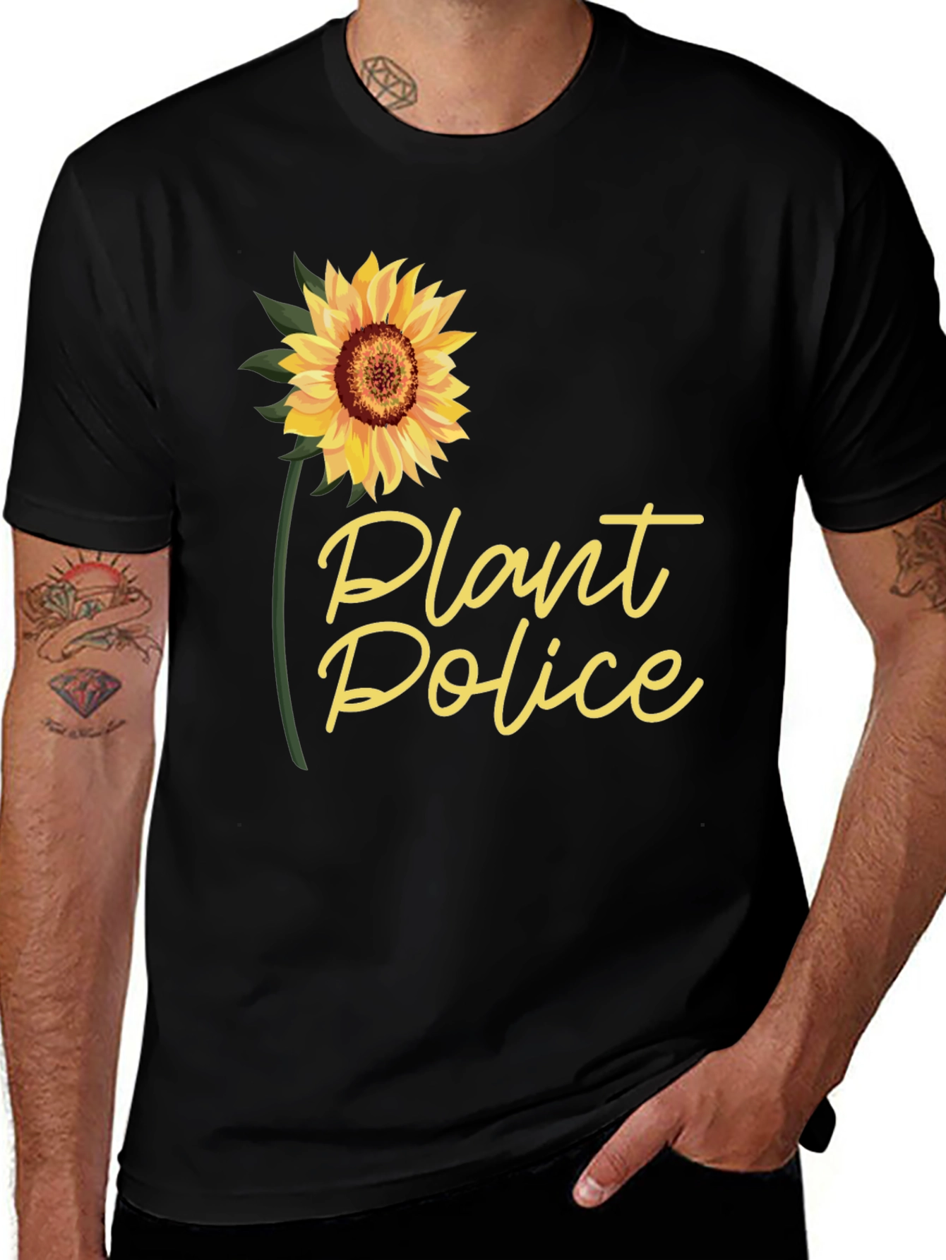 Plant Police Sunflower Graphic T-Shirt