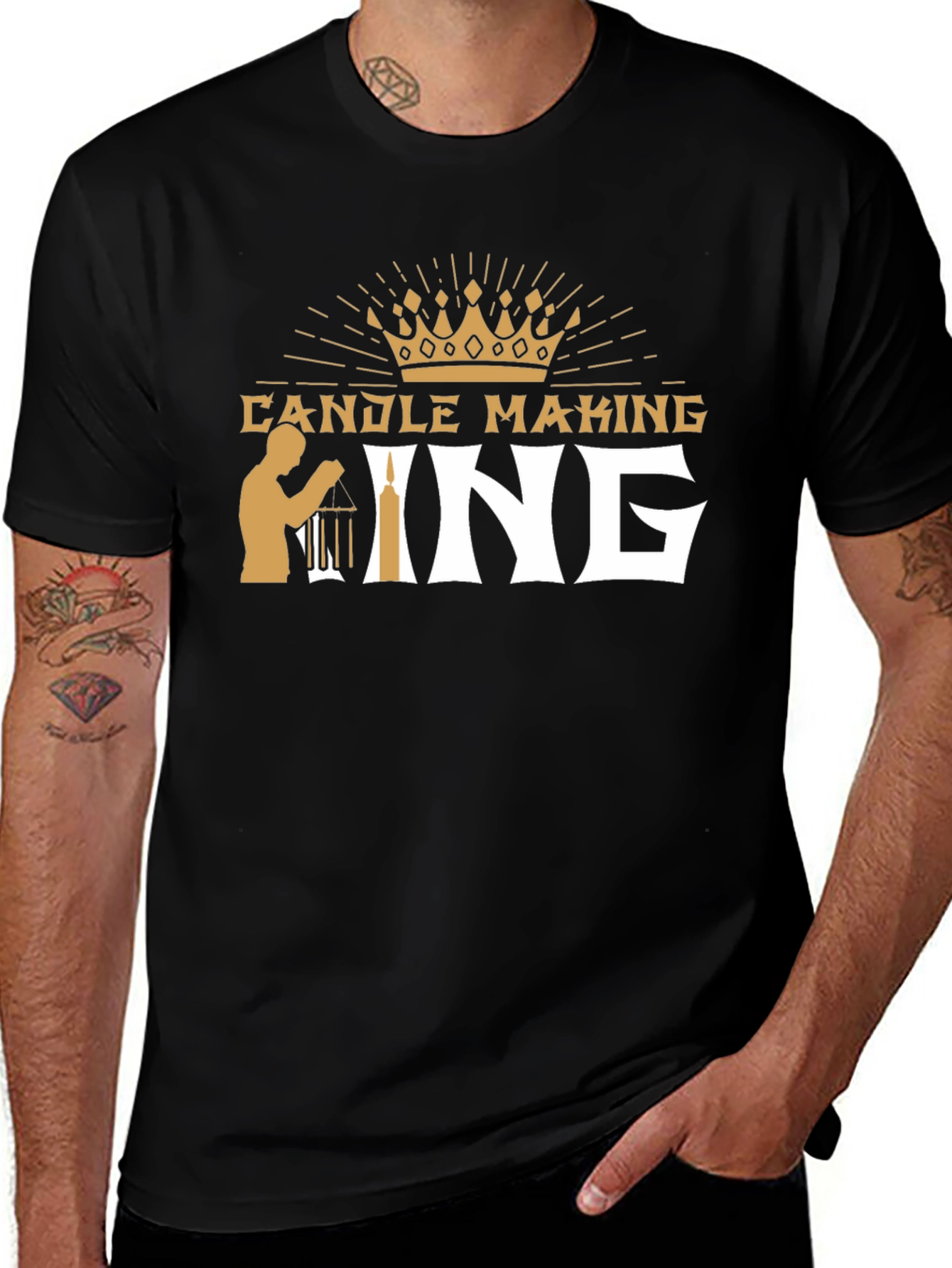 Candle Making King T-Shirt - Black