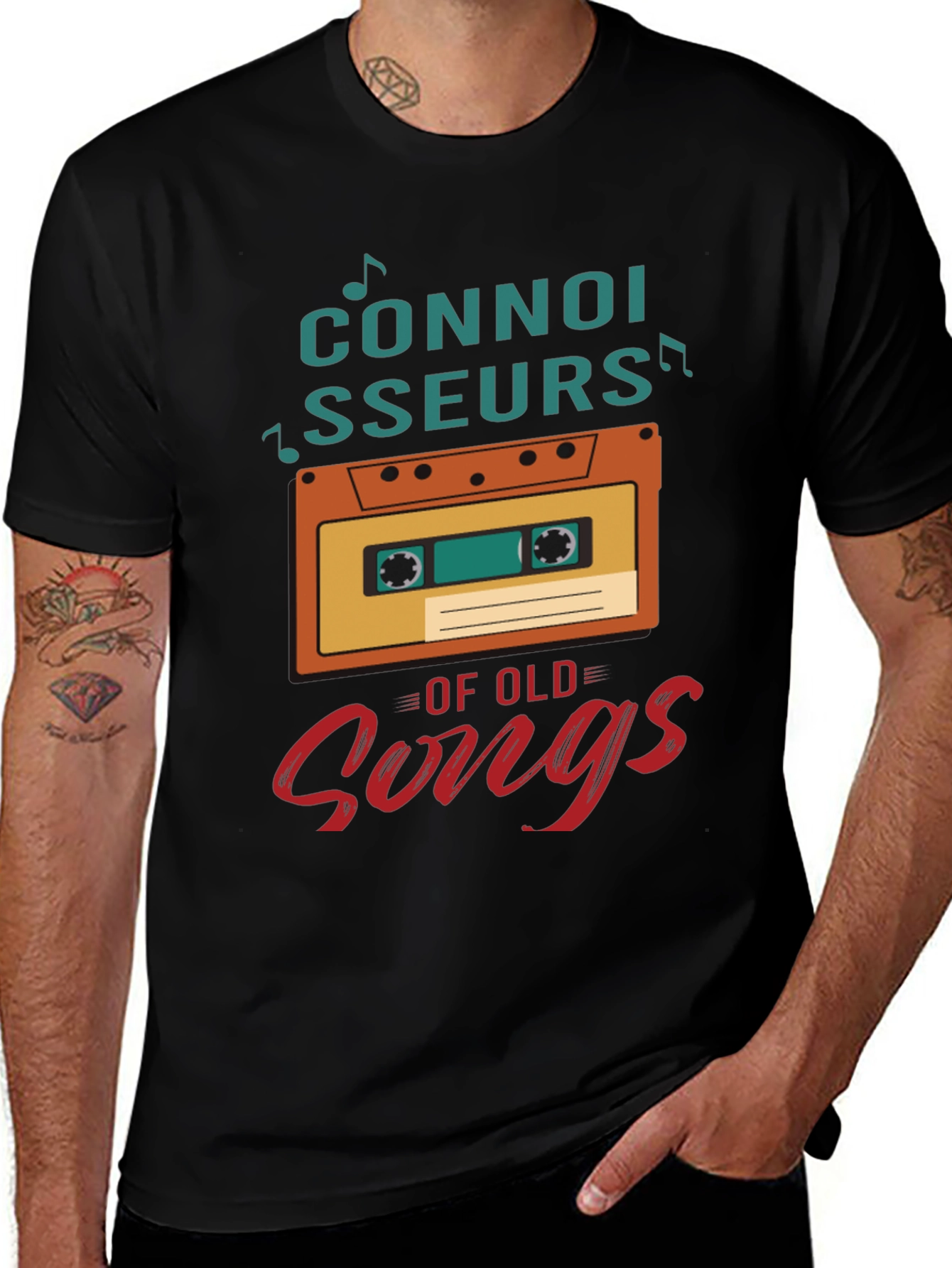 Variant 24 of Connoisseurs of Old Songs Retro Cassette Tape T-Shirt