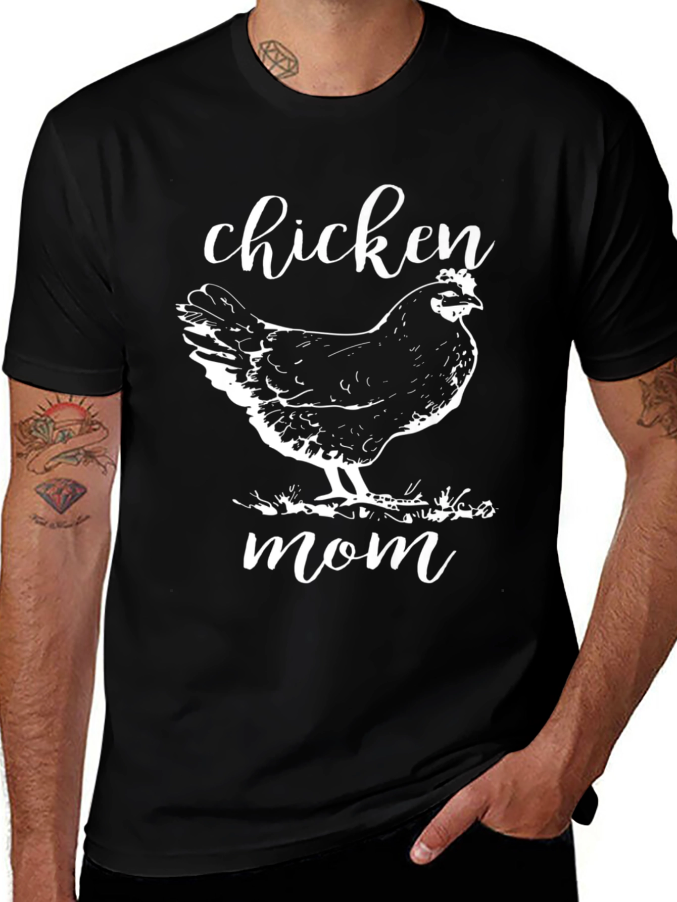 Variant 13 of Chicken Mom Graphic Tee