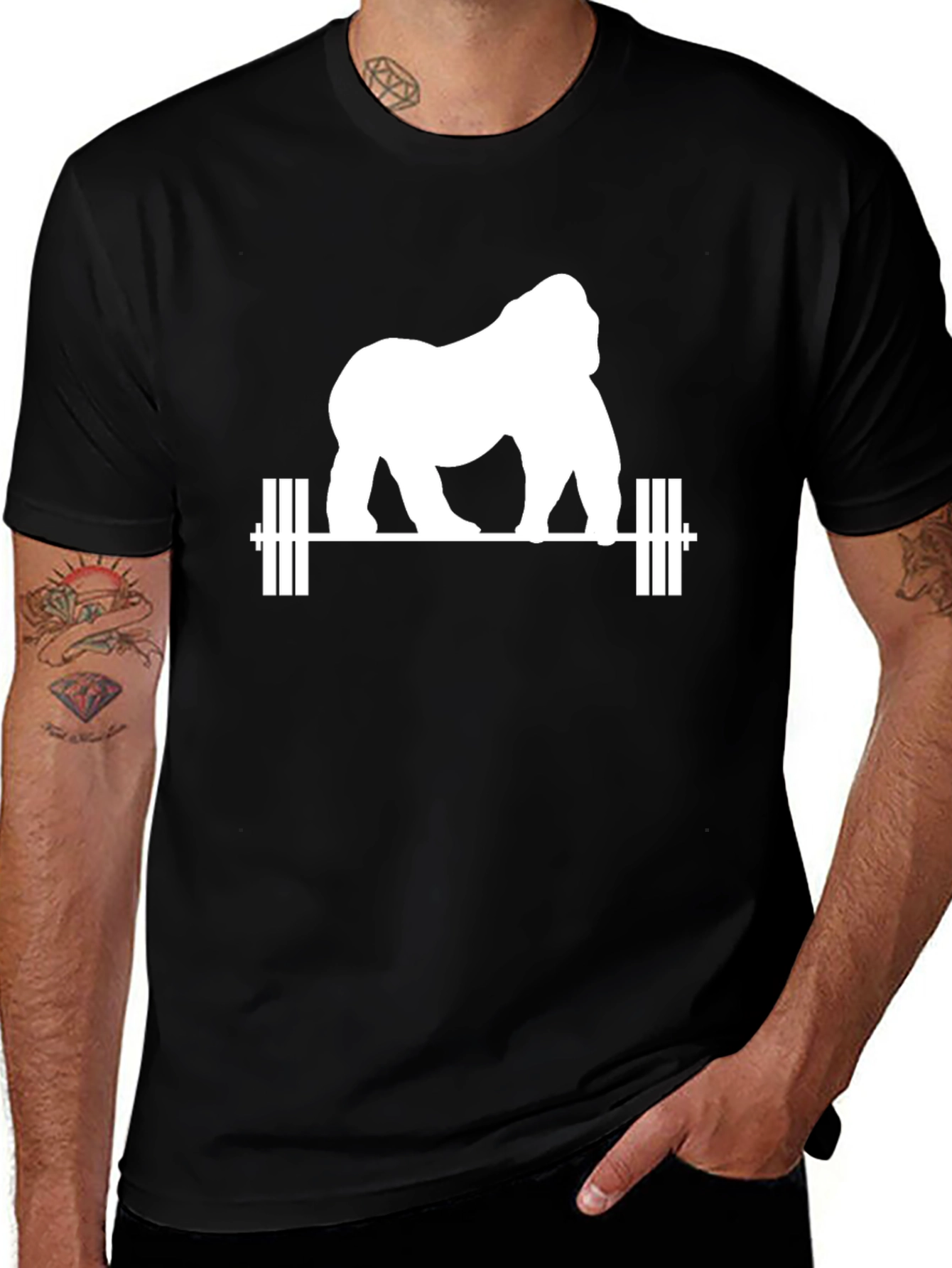 Variant 20 of Gorilla Barbell T-Shirt - Fitness Apparel