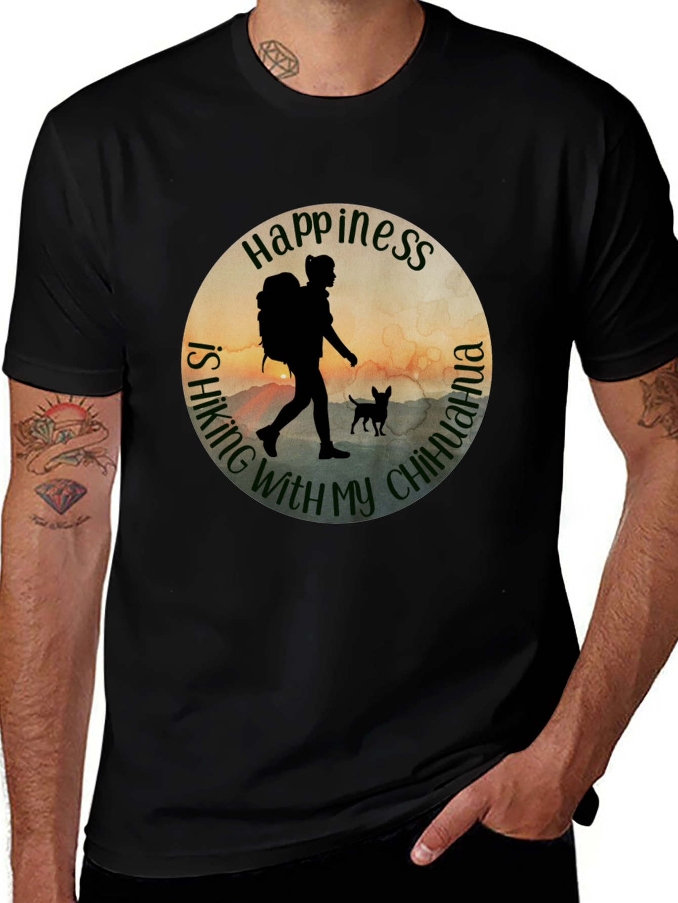 Variant 19 of Hiking with Chihuahua T-Shirt