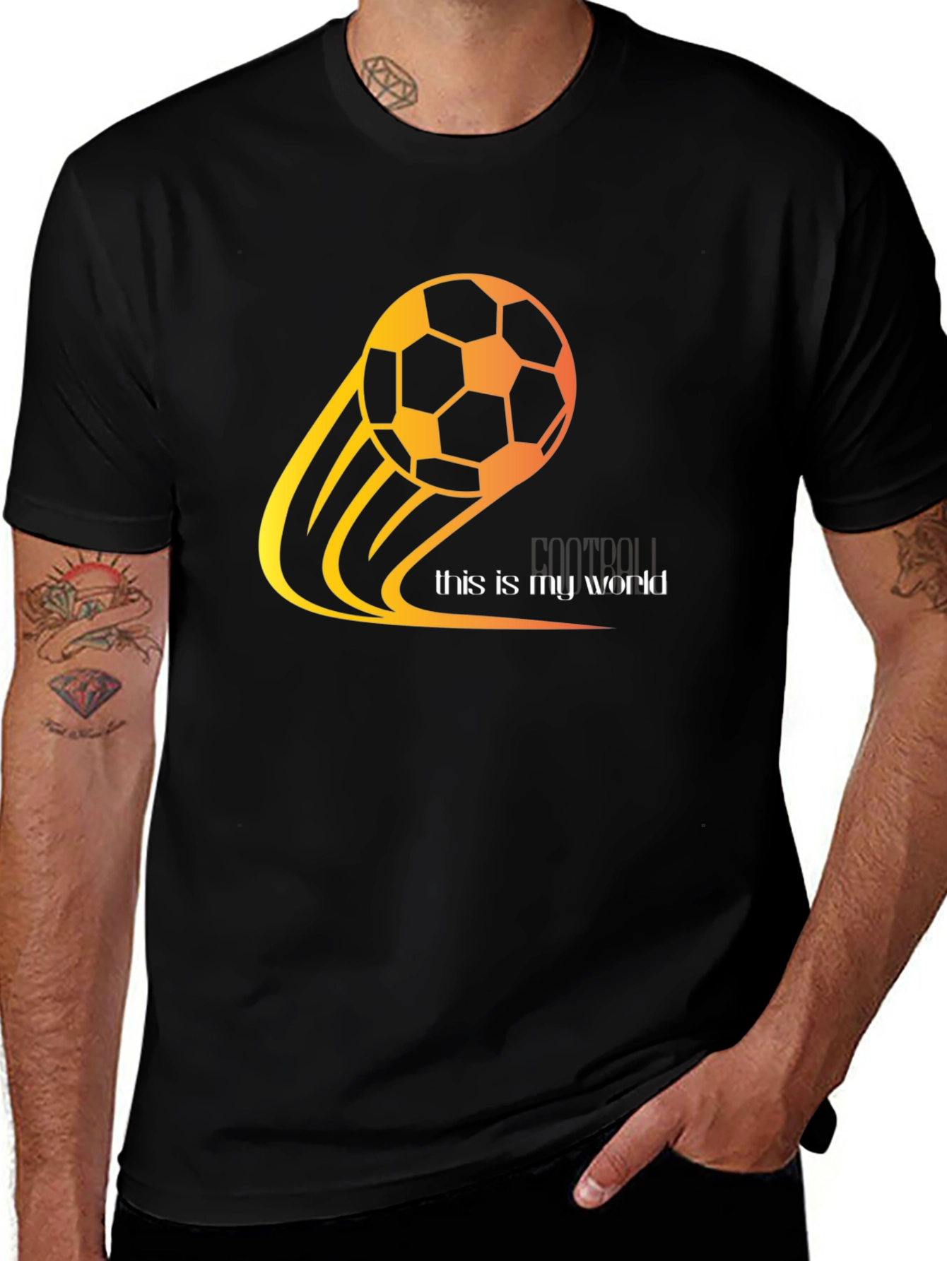 Variant 27 of Soccer Ball T-Shirt: This is My World