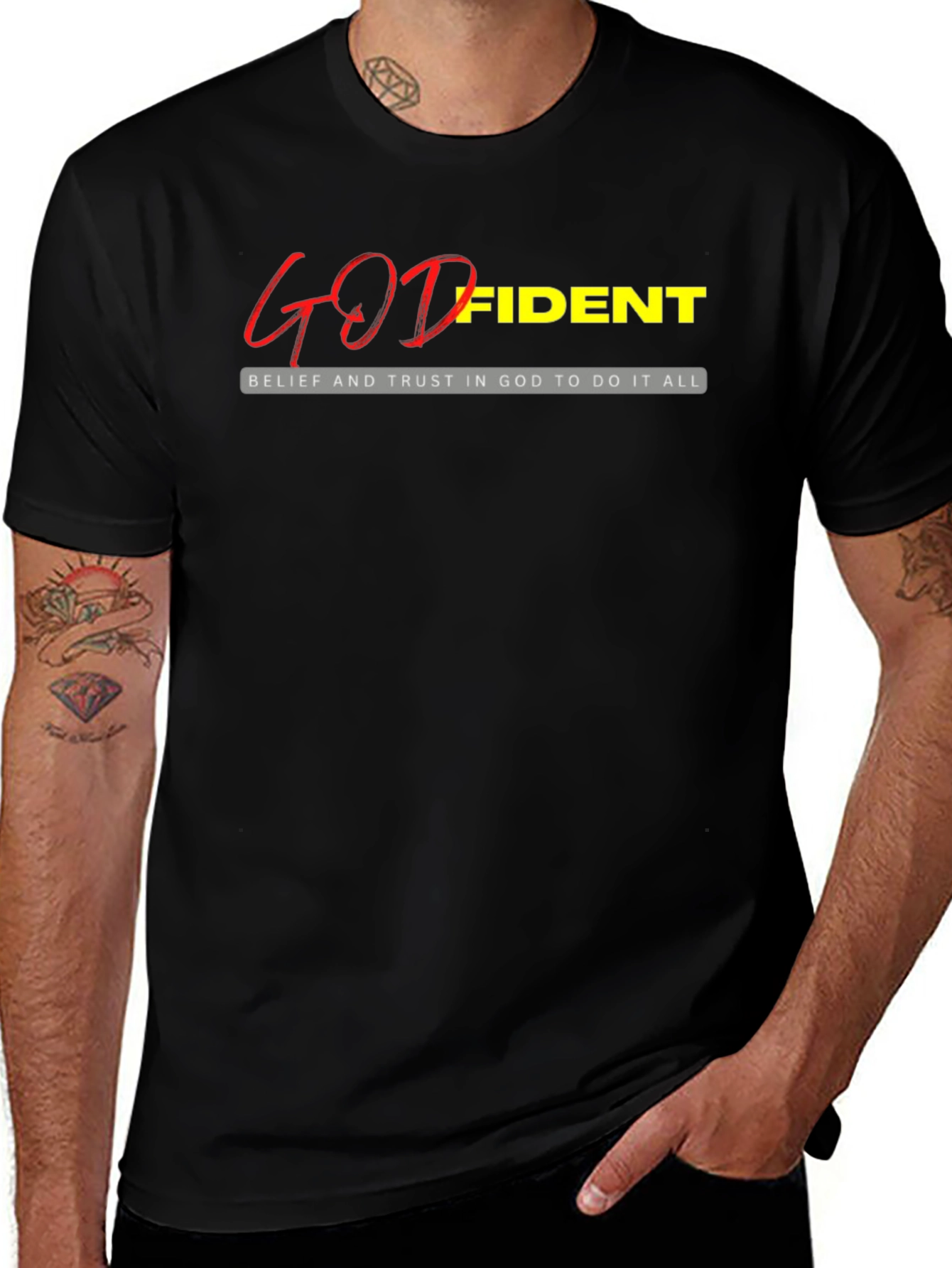 Godfident Christian T-Shirt - Belief and Trust