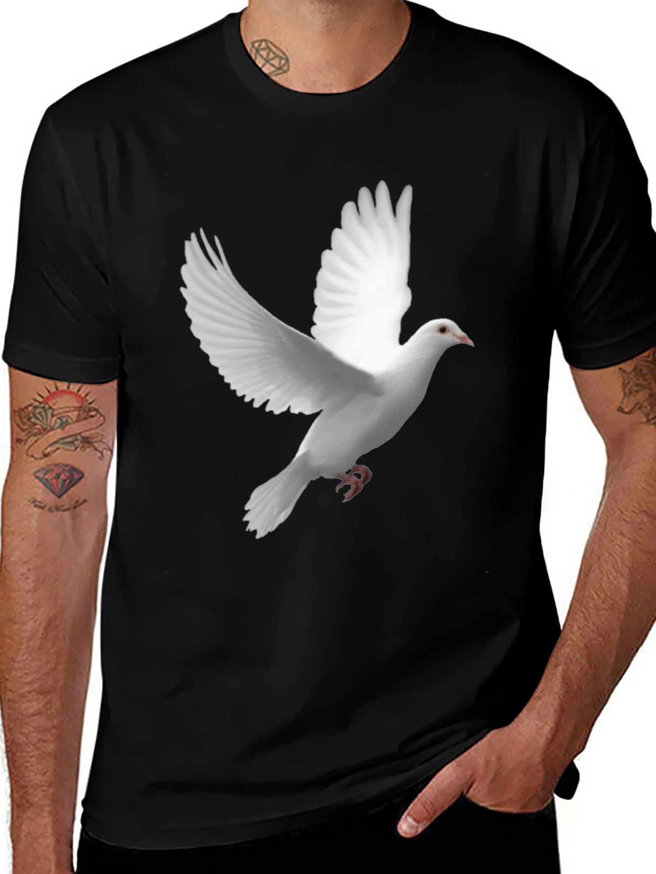 Variant 3 of Dove Graphic Black T-Shirt