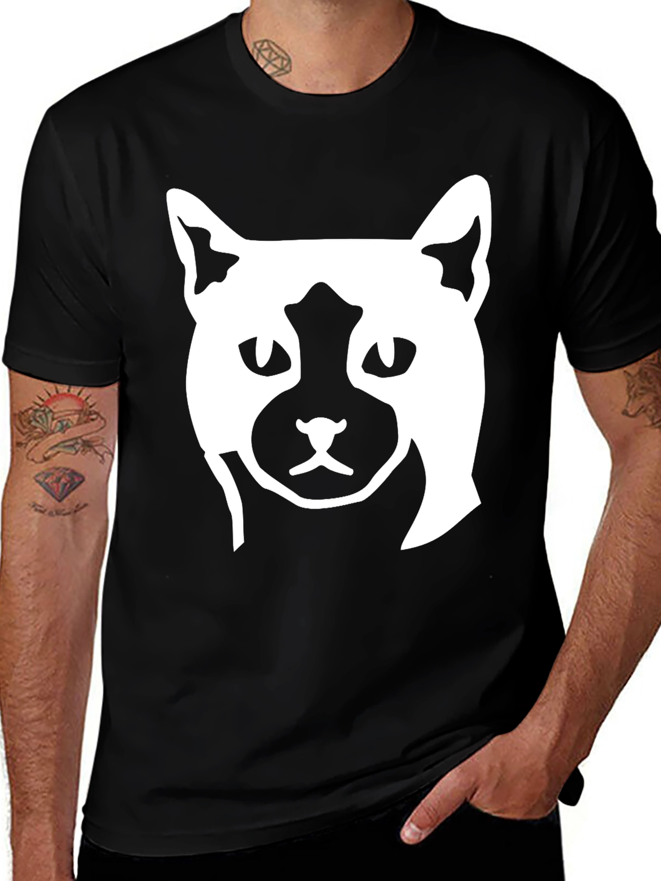 Variant 8 of Cat Graphic Print T-Shirt