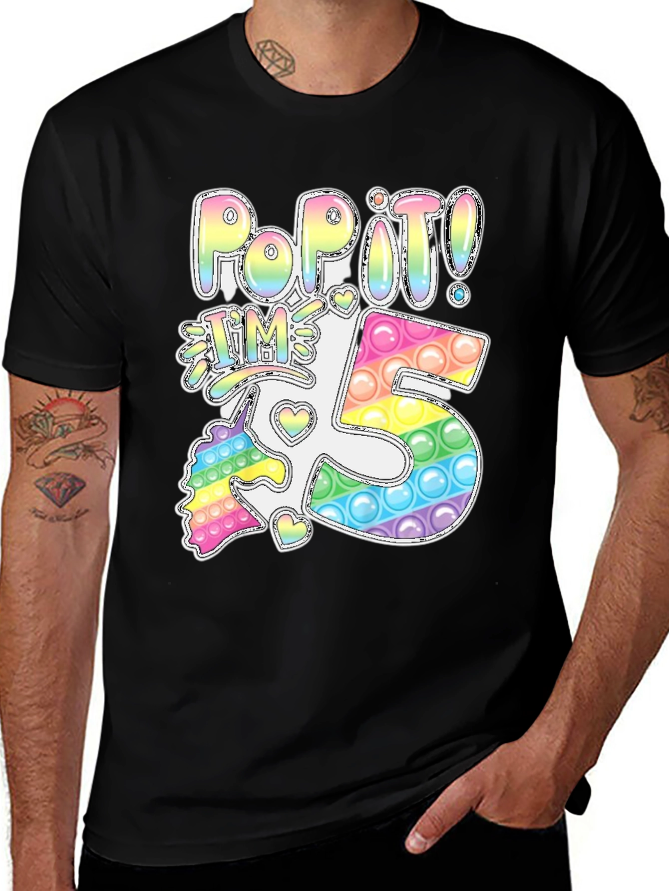 Pop It I'm 5 Birthday T-Shirt