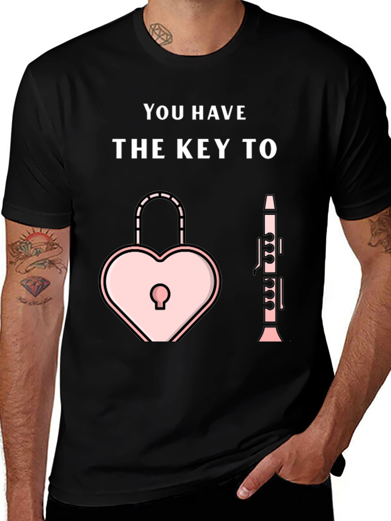 The Key To My Heart T-Shirt - Clarinet Lover Tee