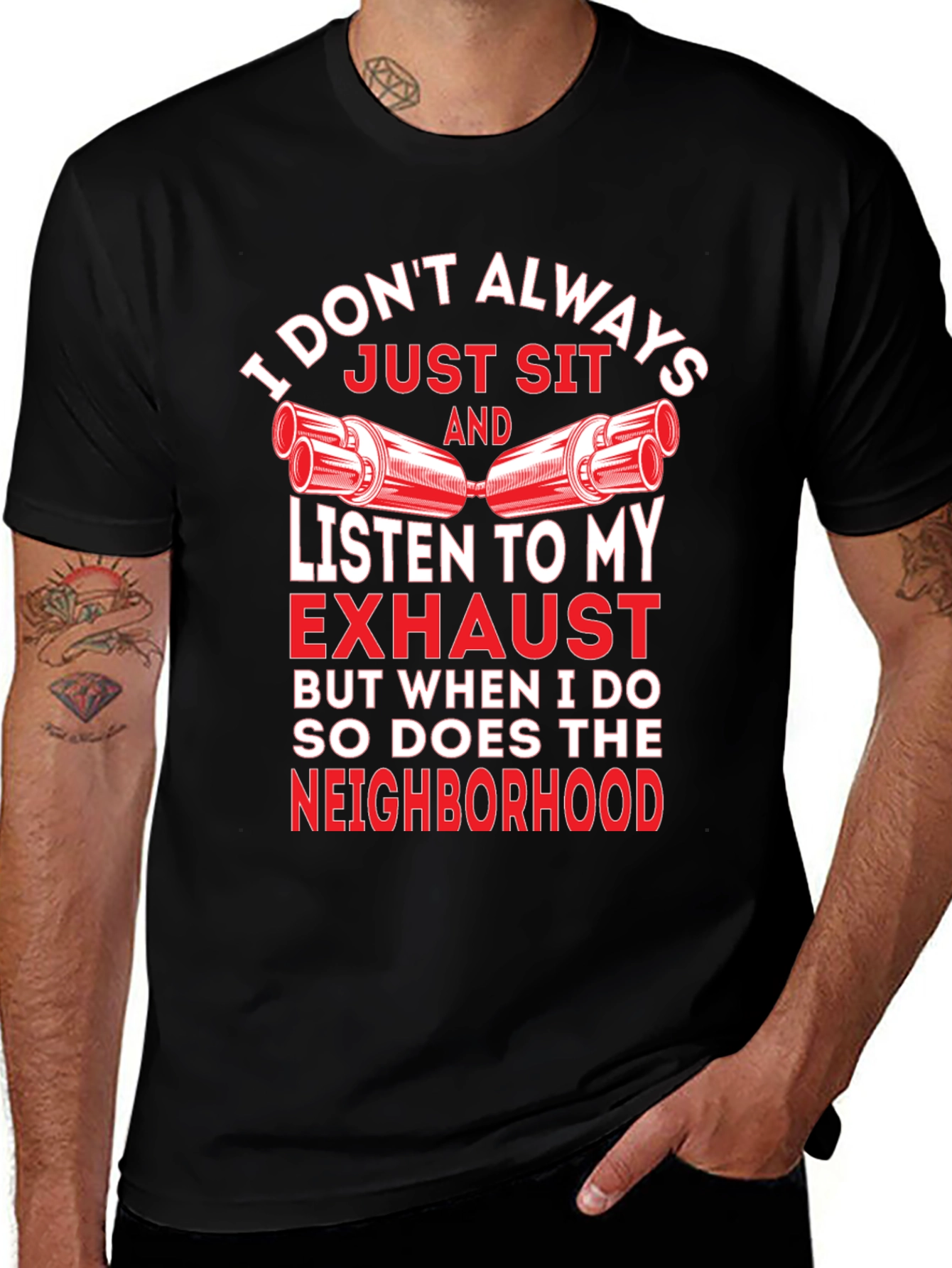 Variant 17 of Funny Exhaust T-Shirt - I Don't Always...