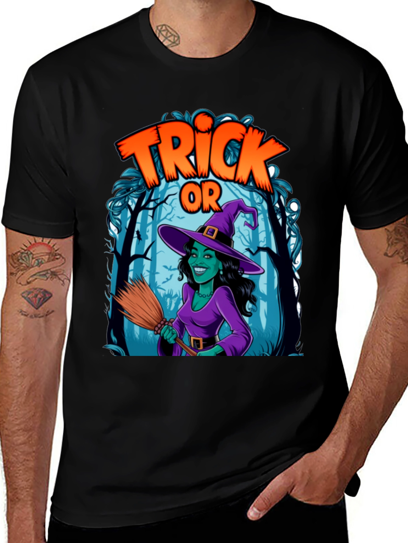 Variant 14 of Trick or Treat Halloween Witch T-Shirt