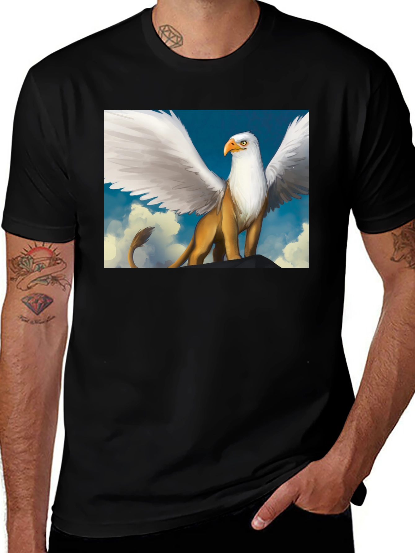 Griffin Graphic Tee - Mythical Creature Shirt