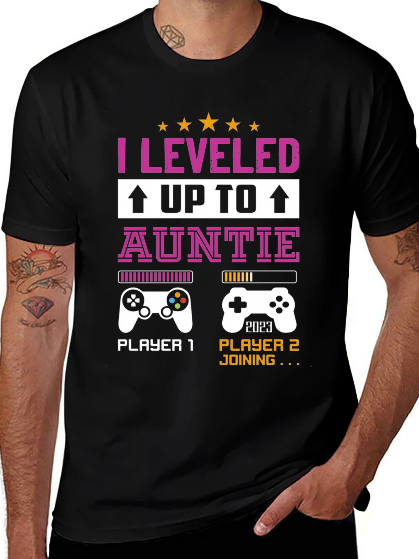 Variant 19 of Leveled Up to Auntie Gamer T-Shirt
