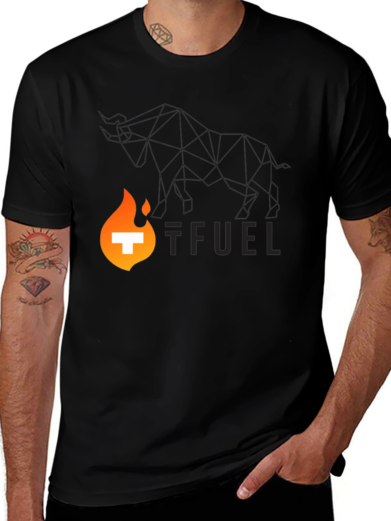 Variant 28 of TFUEL Graphic Tee - Black
