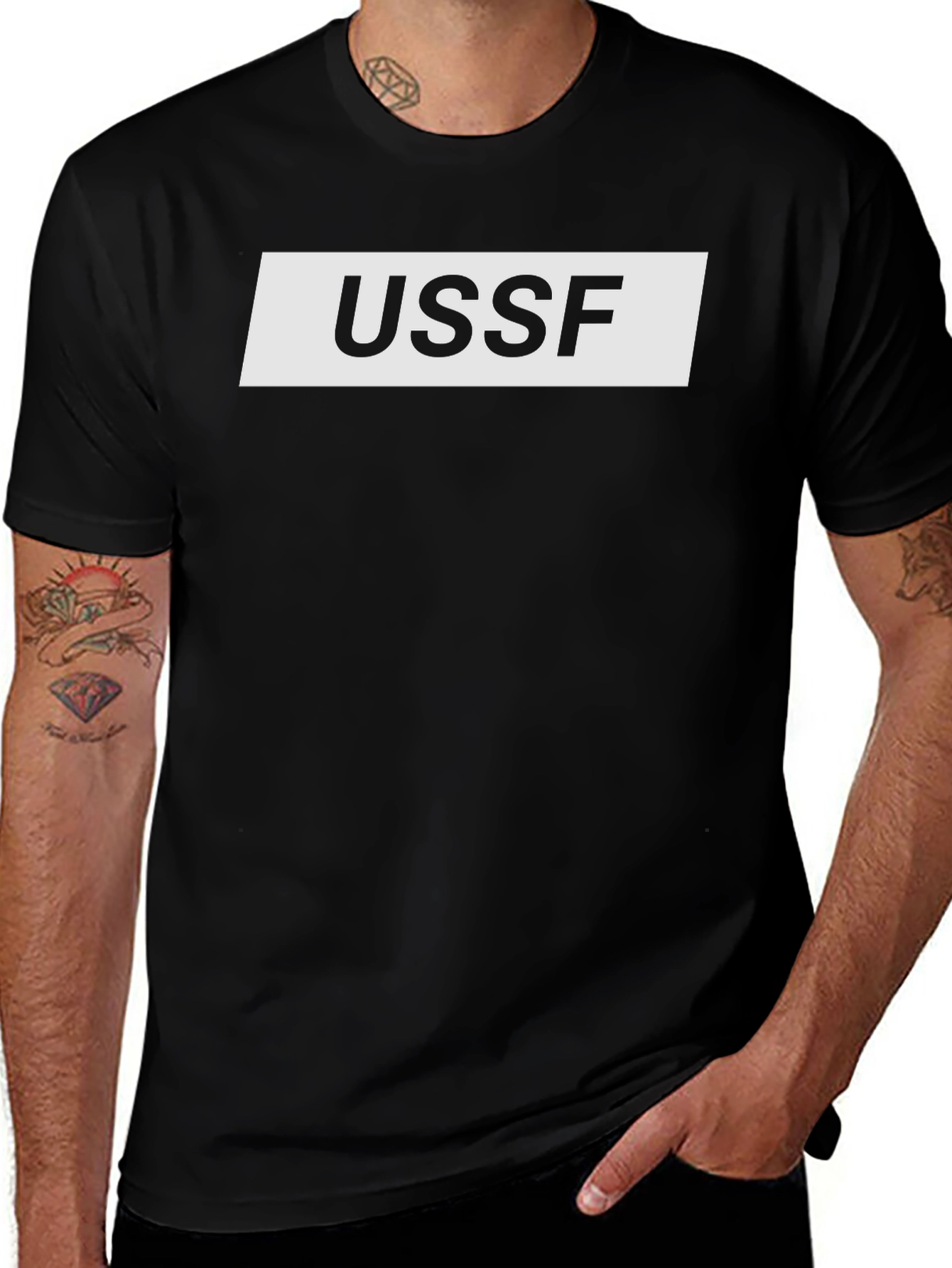Variant 4 of USSF Graphic Tee - Black Cotton Blend