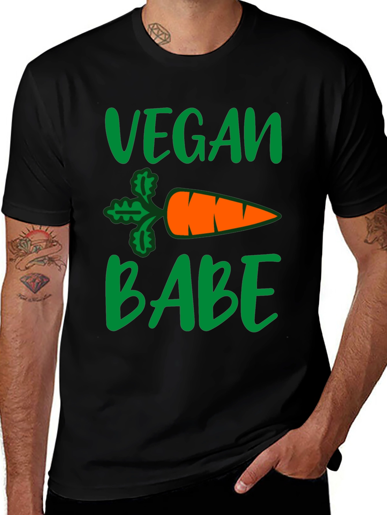 Variant 14 of Vegan Babe Carrot Graphic T-Shirt