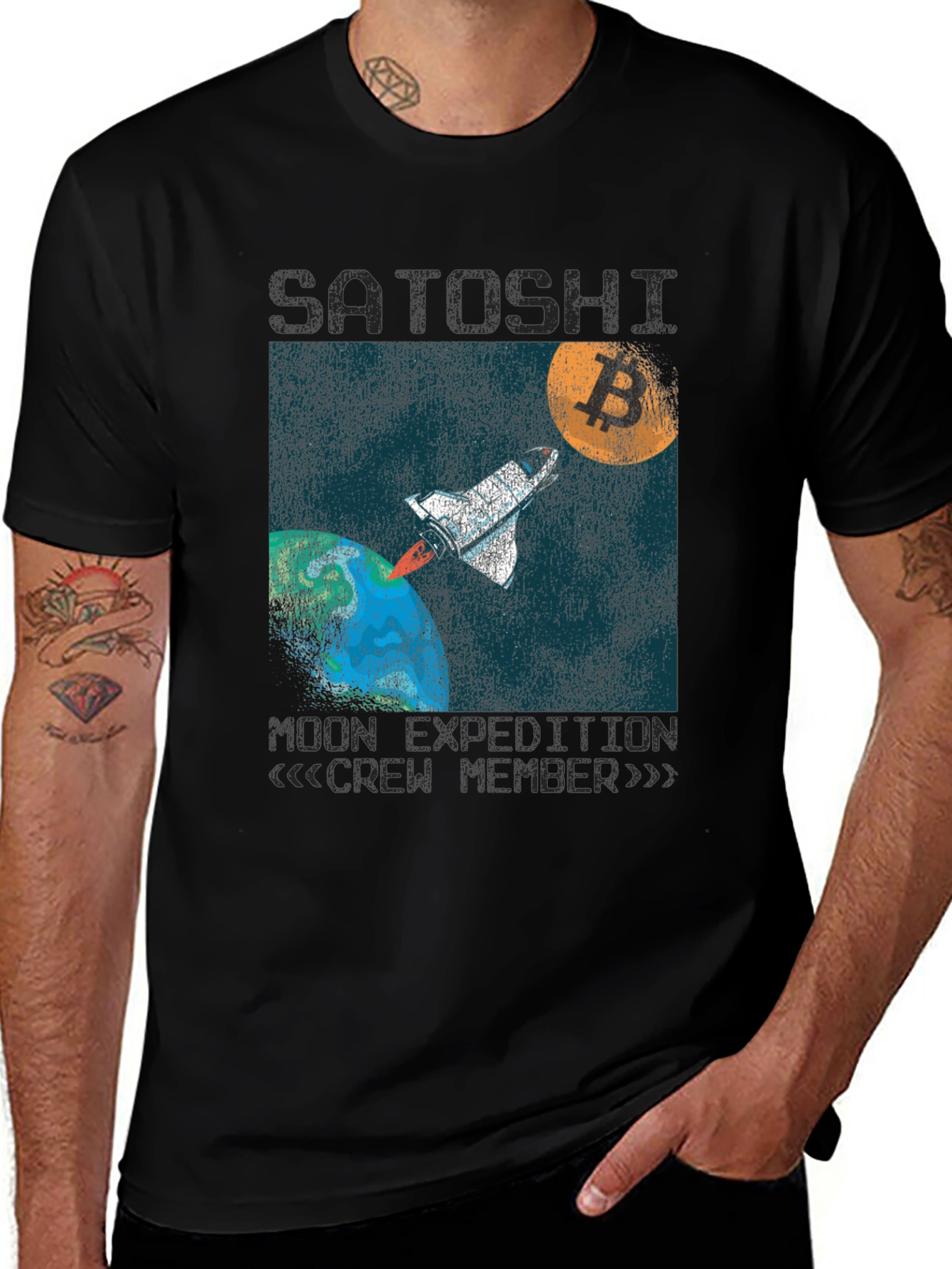 Variant 23 of Bitcoin Moon Expedition Crew T-Shirt
