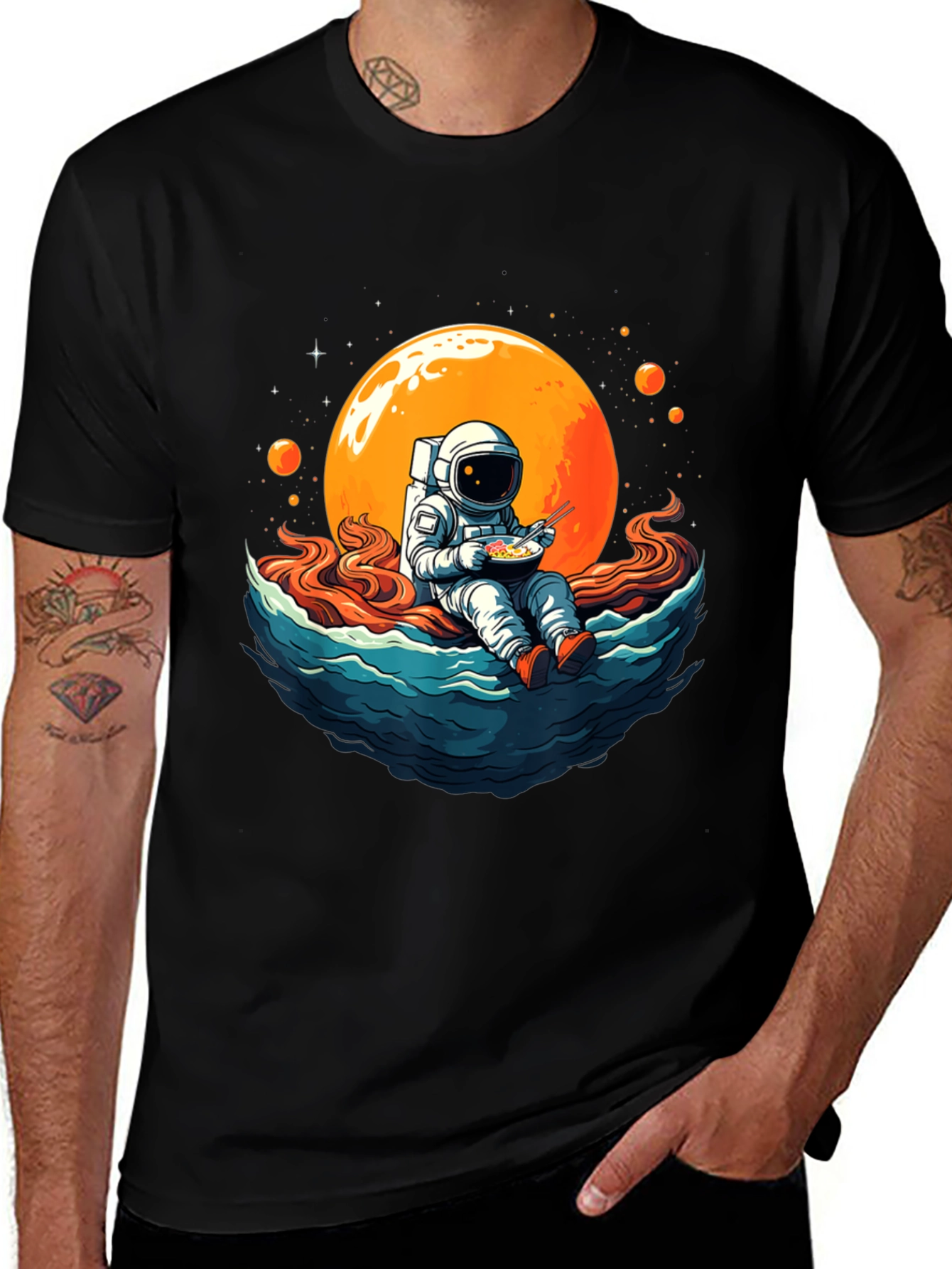 Variant 8 of Astronaut Ramen T-Shirt - Cosmic Comfort Food