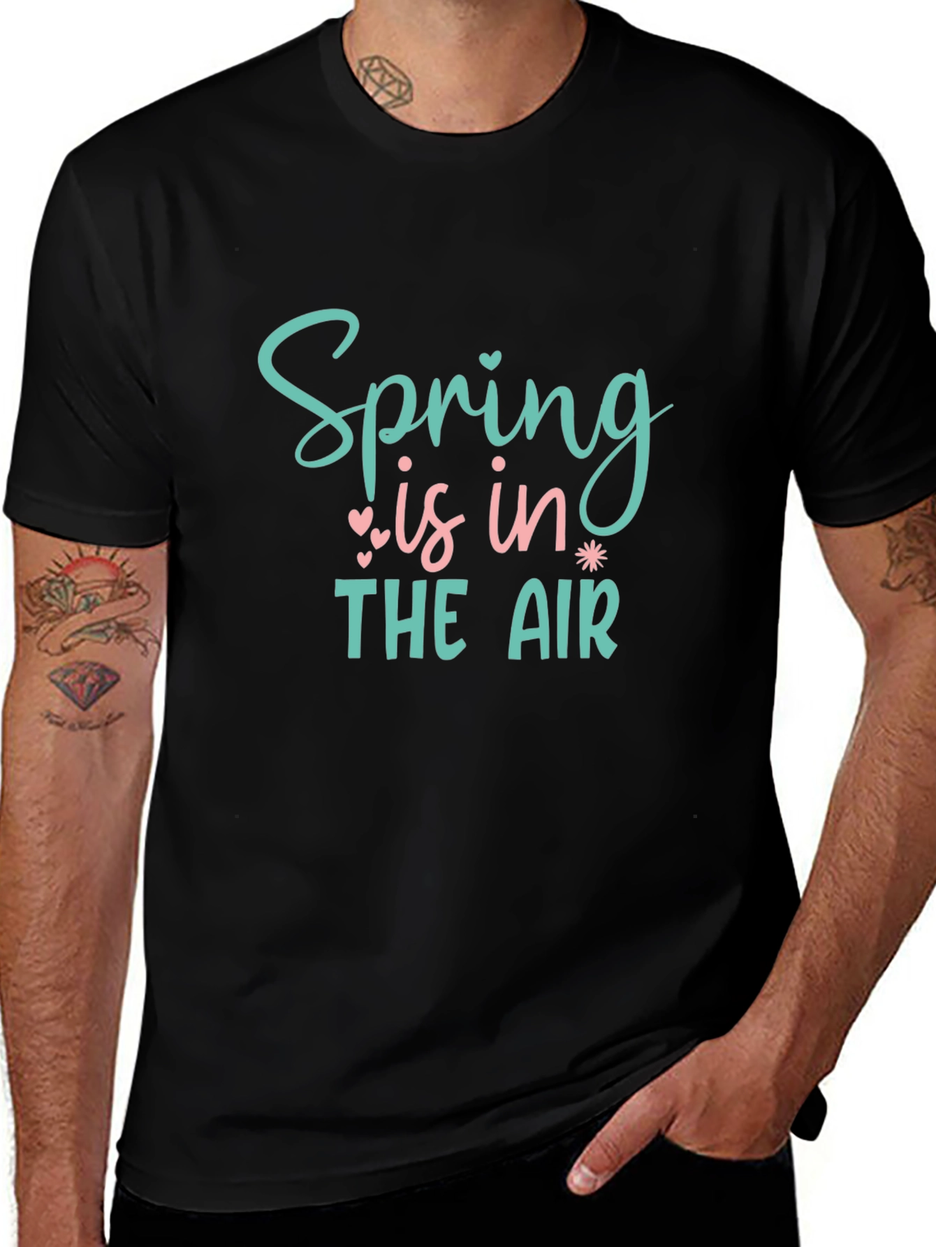 Variant 20 of Spring is in the Air Graphic Tee - Black