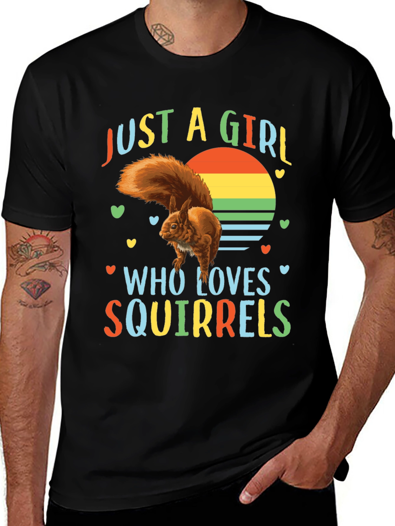 Variant 20 of Squirrel Lover T-Shirt - Just A Girl Who Loves Squirrels