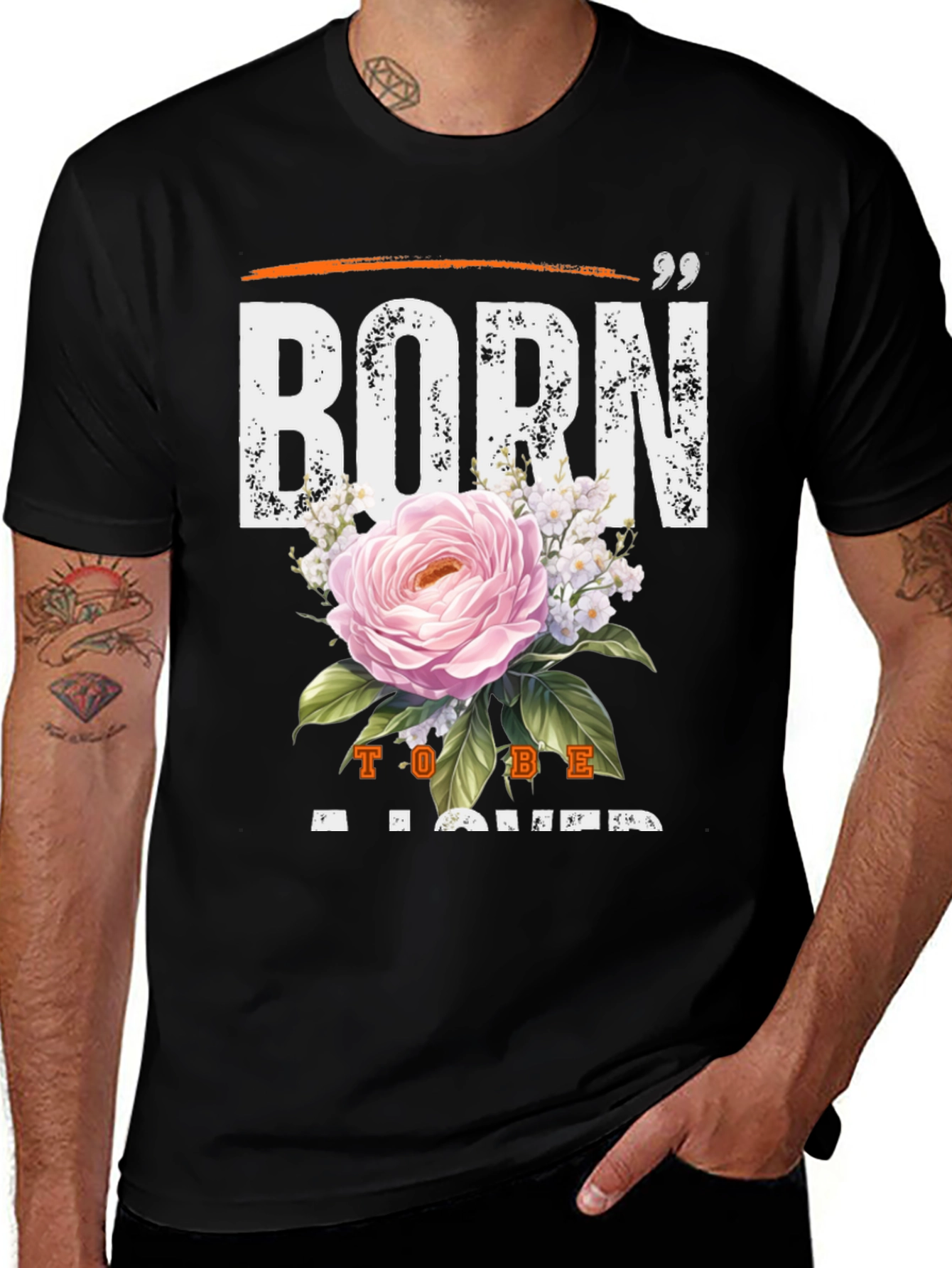 Variant 5 of Born to Be Loved Black Graphic Tee