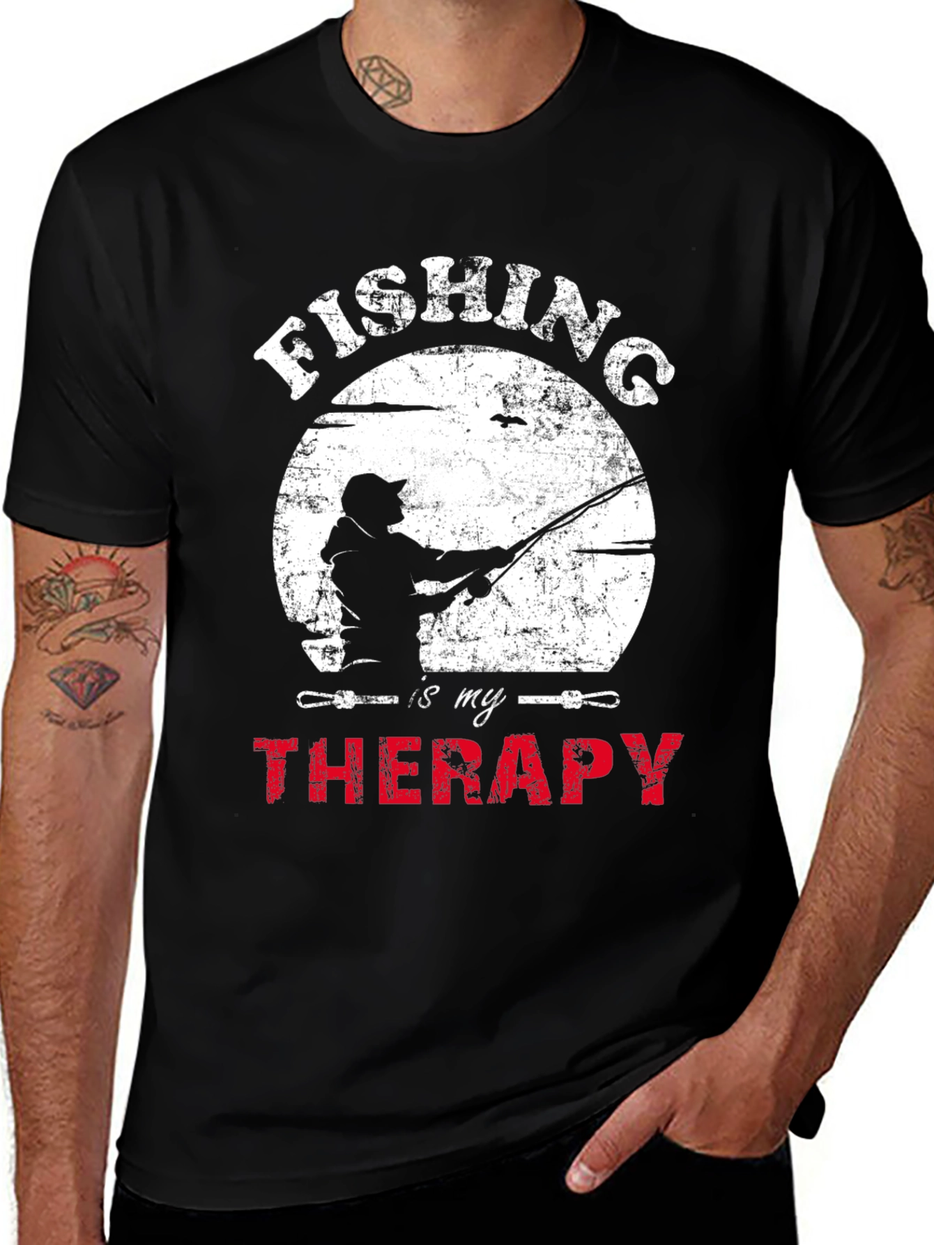 Variant 24 of Fishing is my Therapy T-Shirt