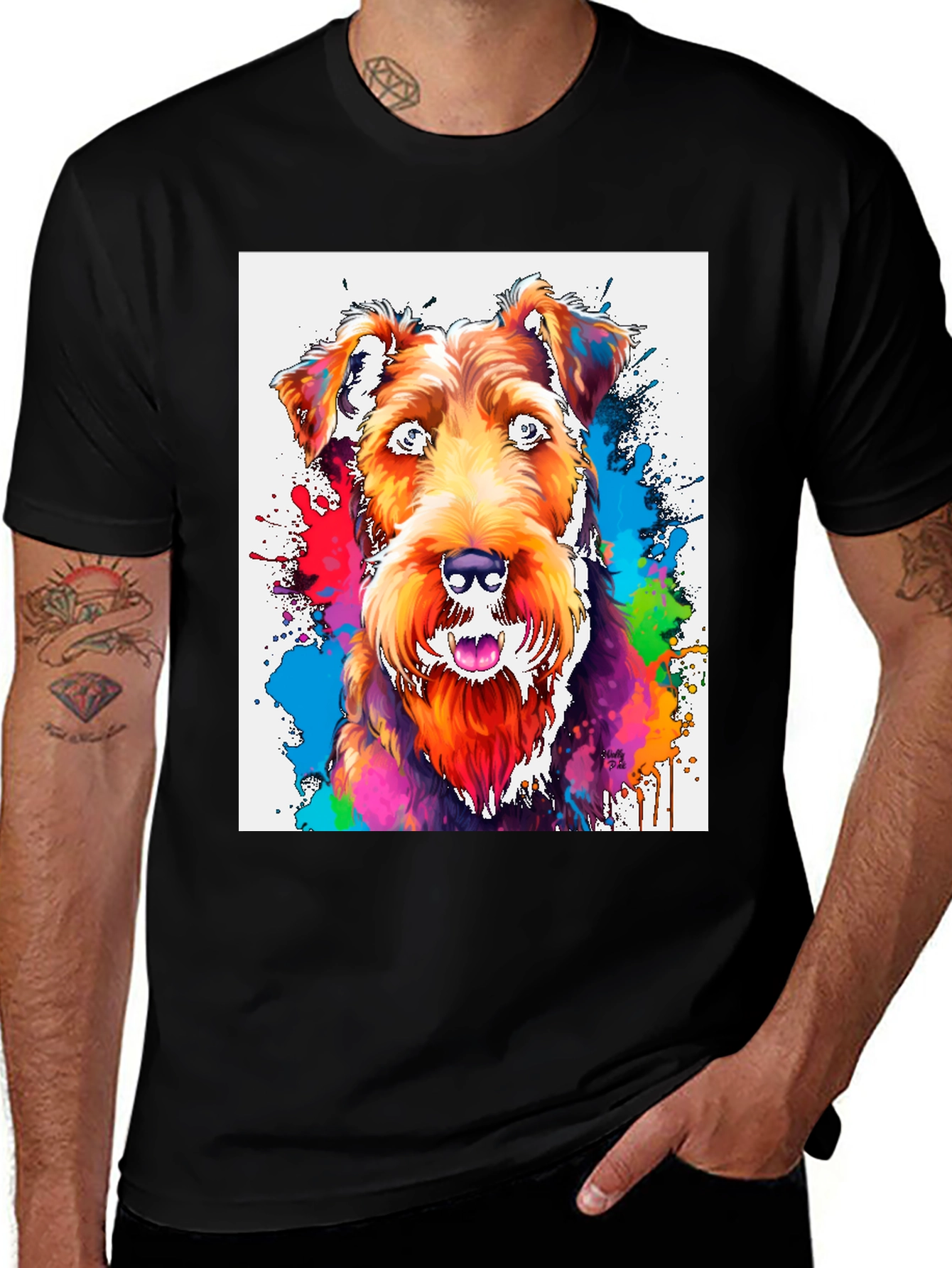 Variant 18 of Dog Breed Colorful Graphic Tee