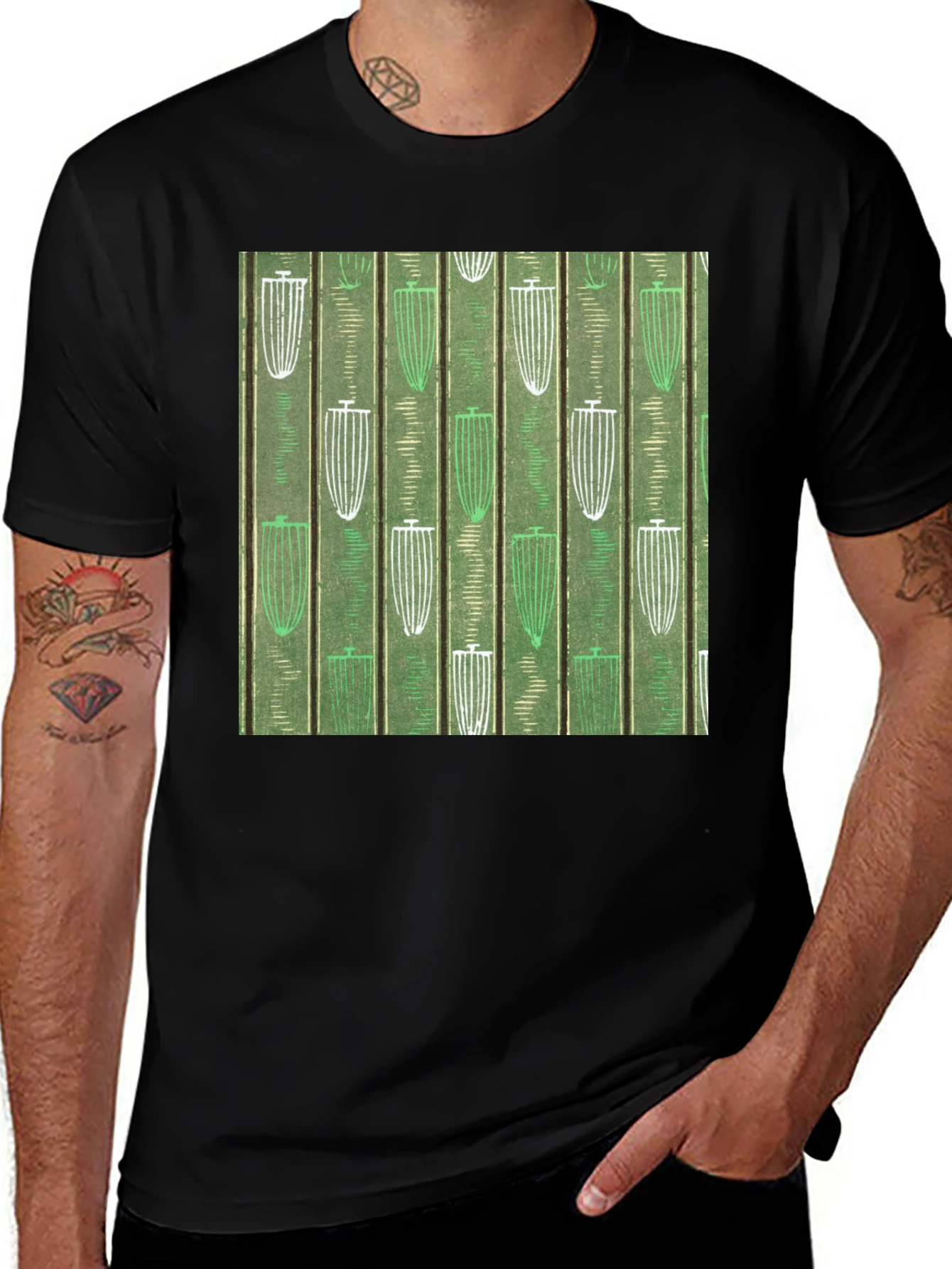 Variant 24 of Green Patterned Graphic Tee