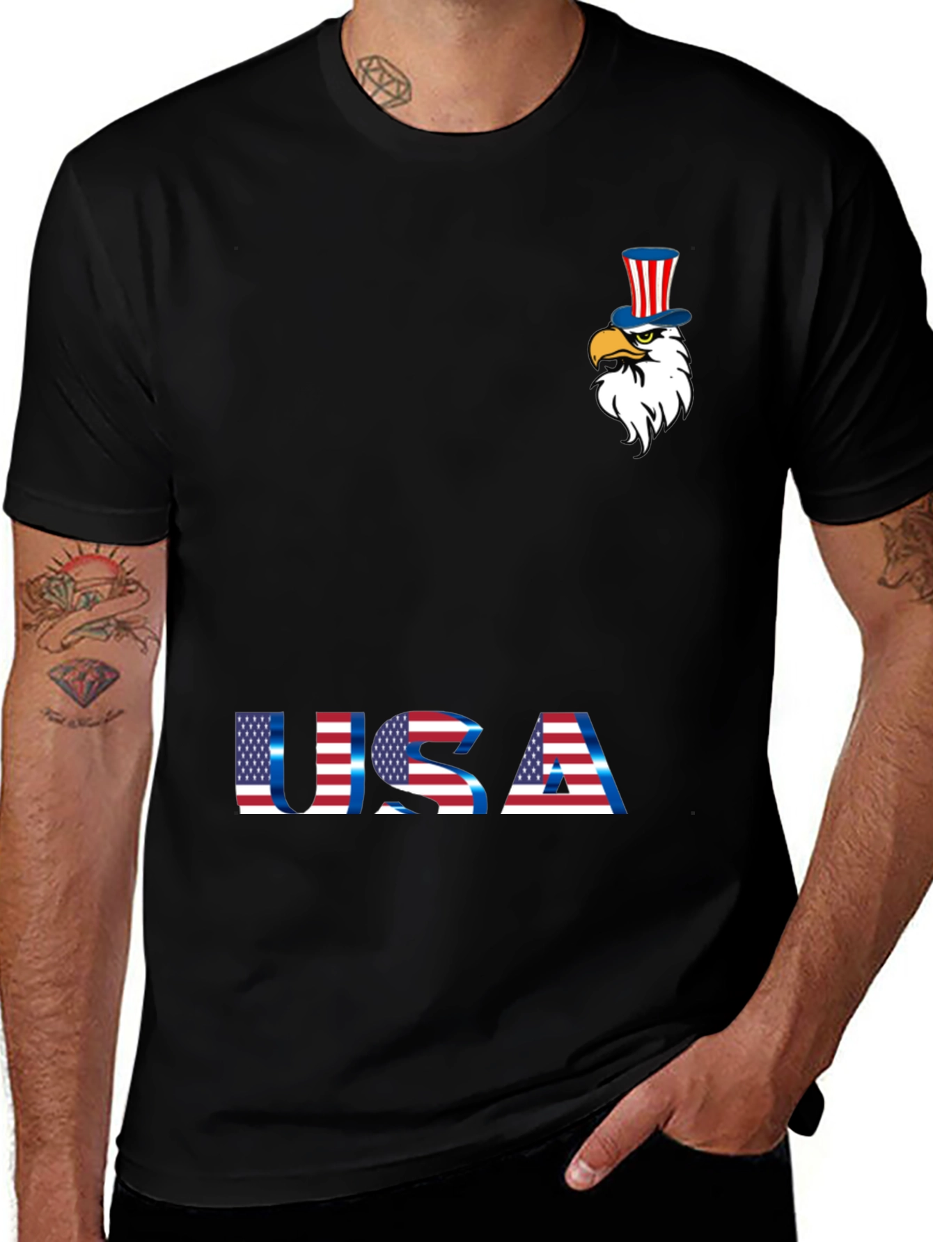 Variant 13 of Patriotic USA Eagle Graphic T-Shirt