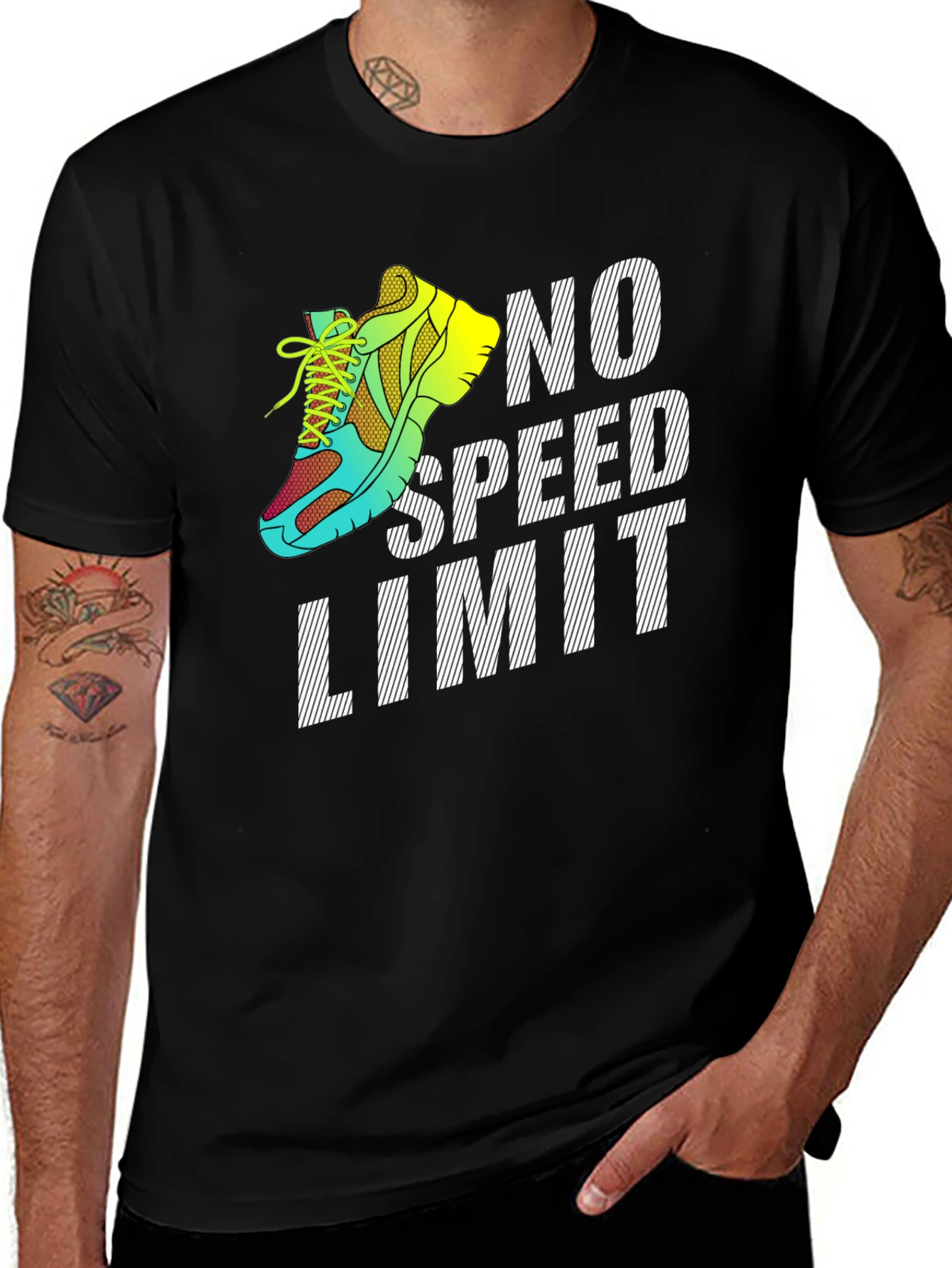 No Speed Limit Runner Graphic T-Shirt