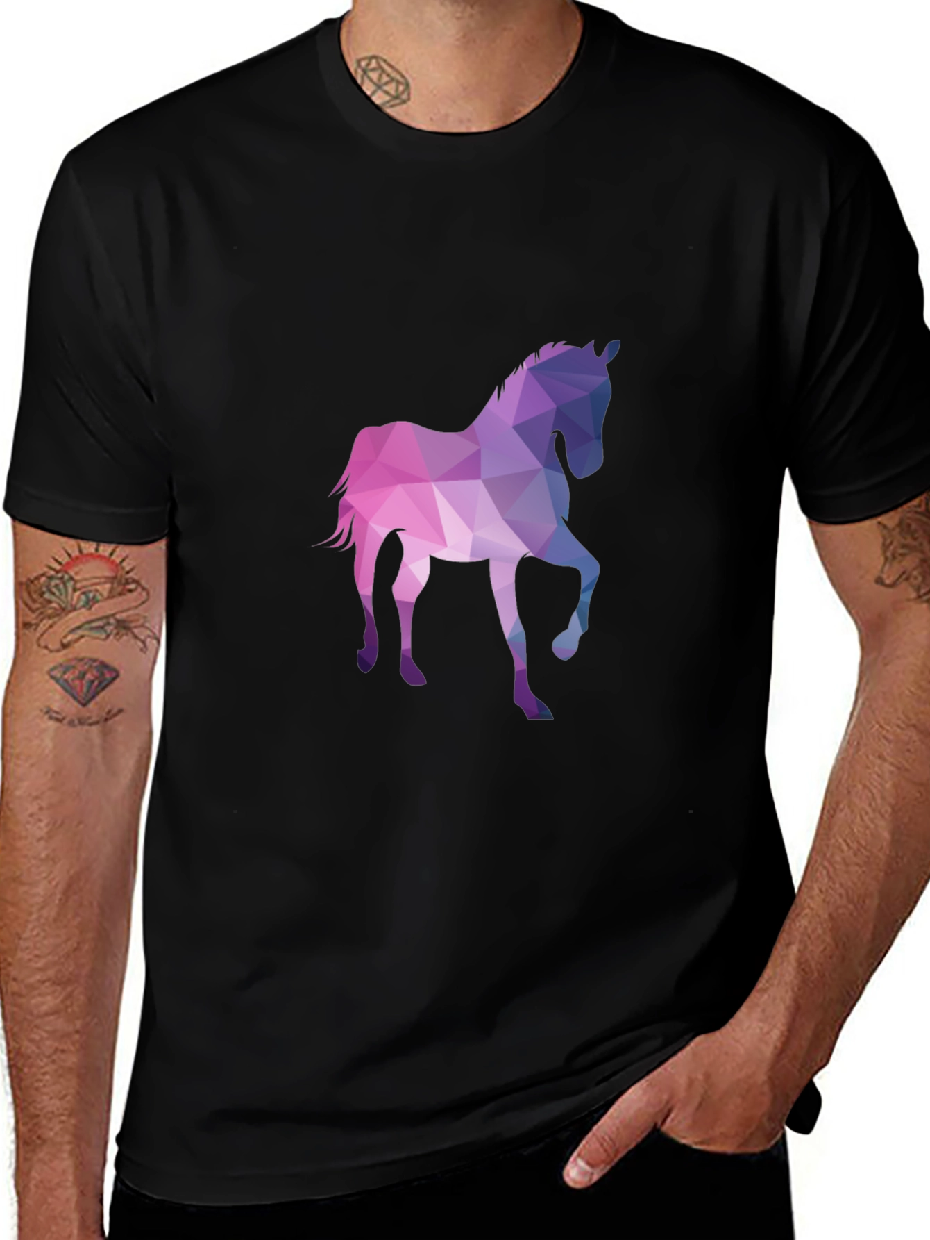 Variant 27 of Geometric Horse Graphic Tee