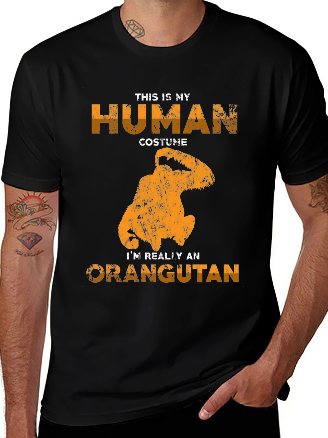 Variant 10 of Human Costume Orangutan Graphic Tee