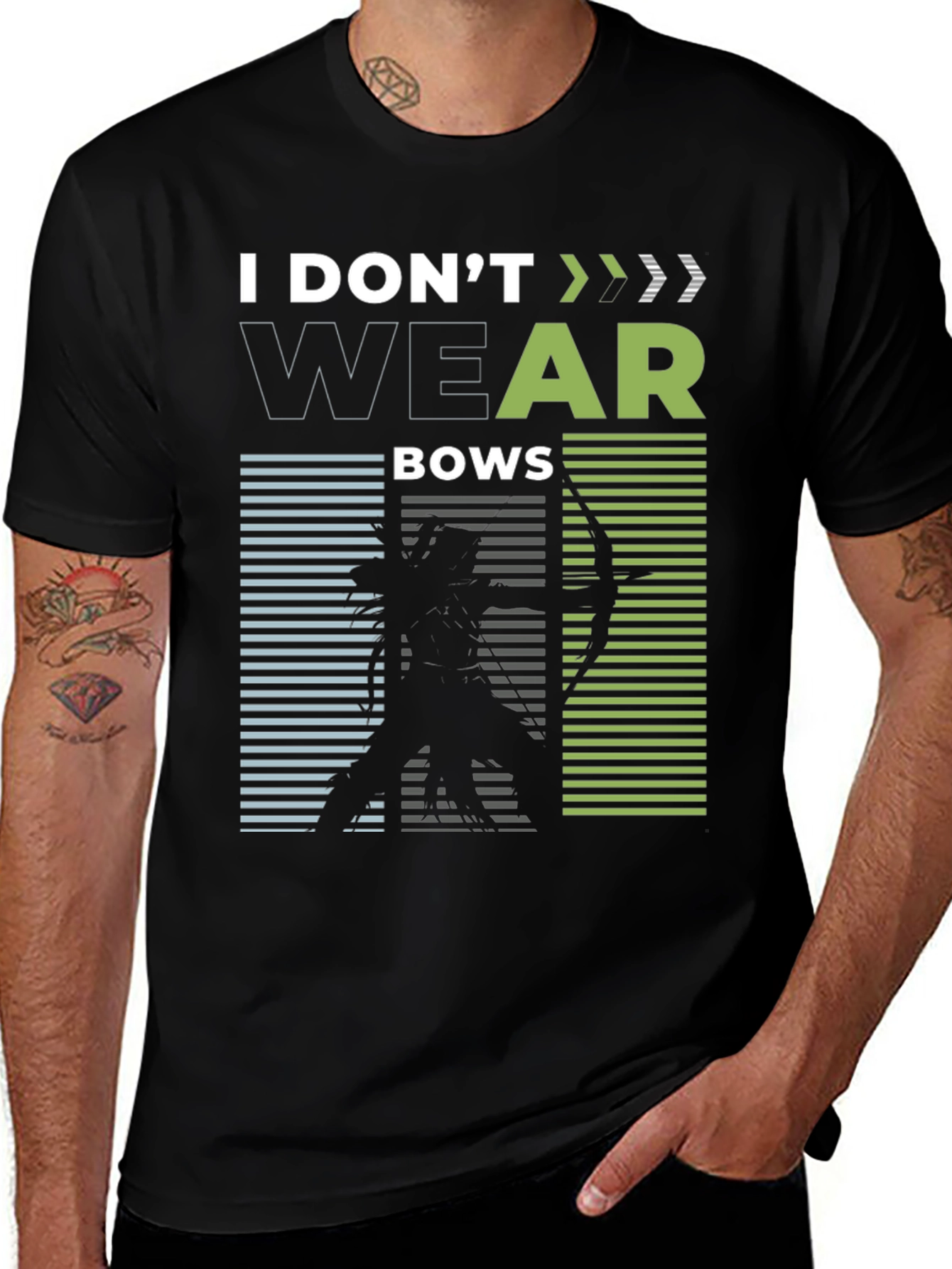 I DON'T WEAR BOWS Graphic T-Shirt