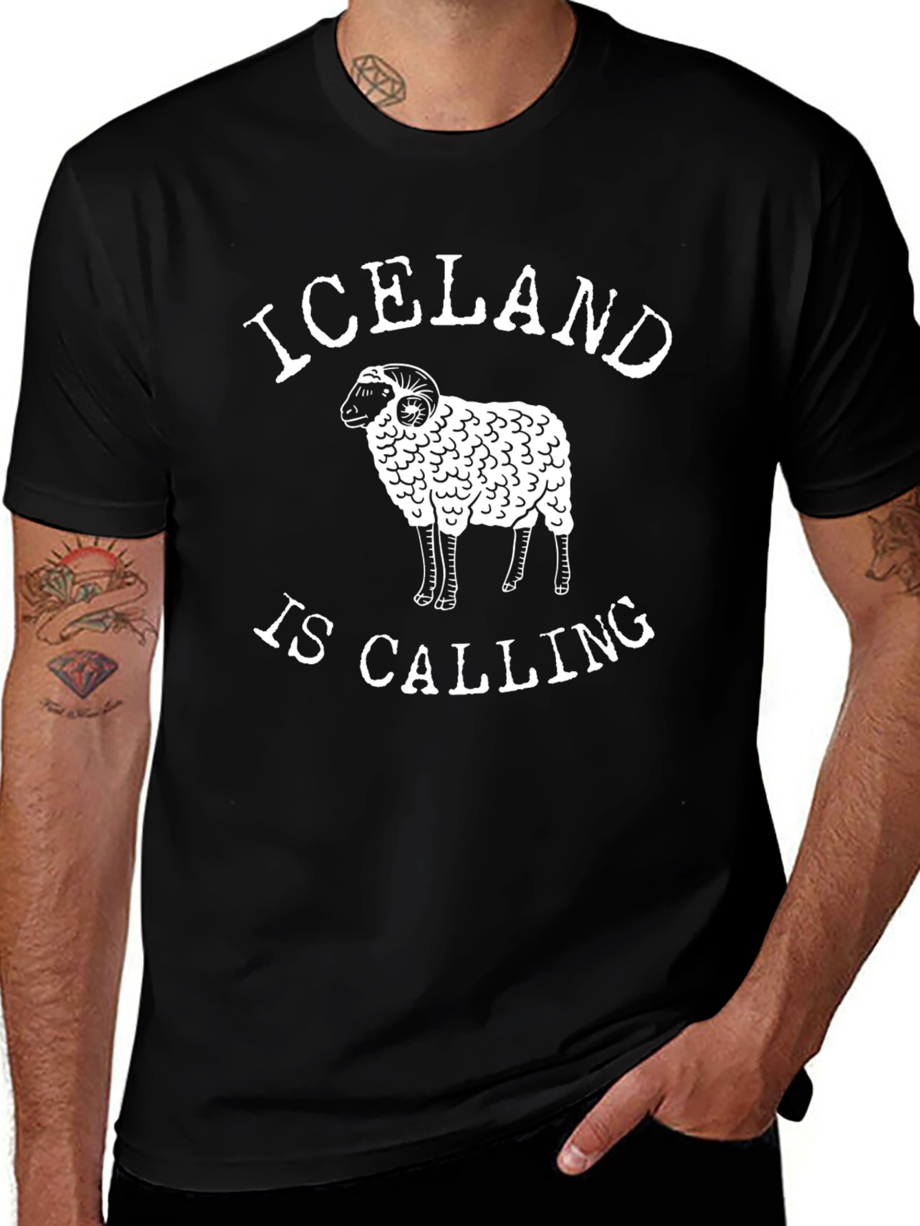 Iceland Calling T-Shirt | Unique Ram Graphic Tee