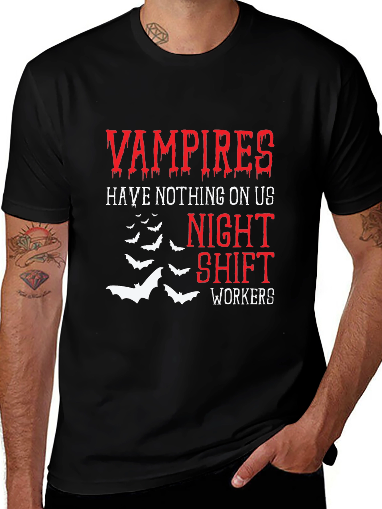 Variant 12 of Vampires Night Shift Workers Graphic Tee