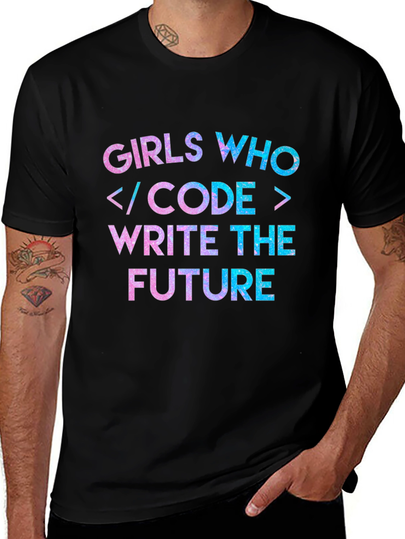 Variant 17 of Girls Who Code Write the Future T-Shirt