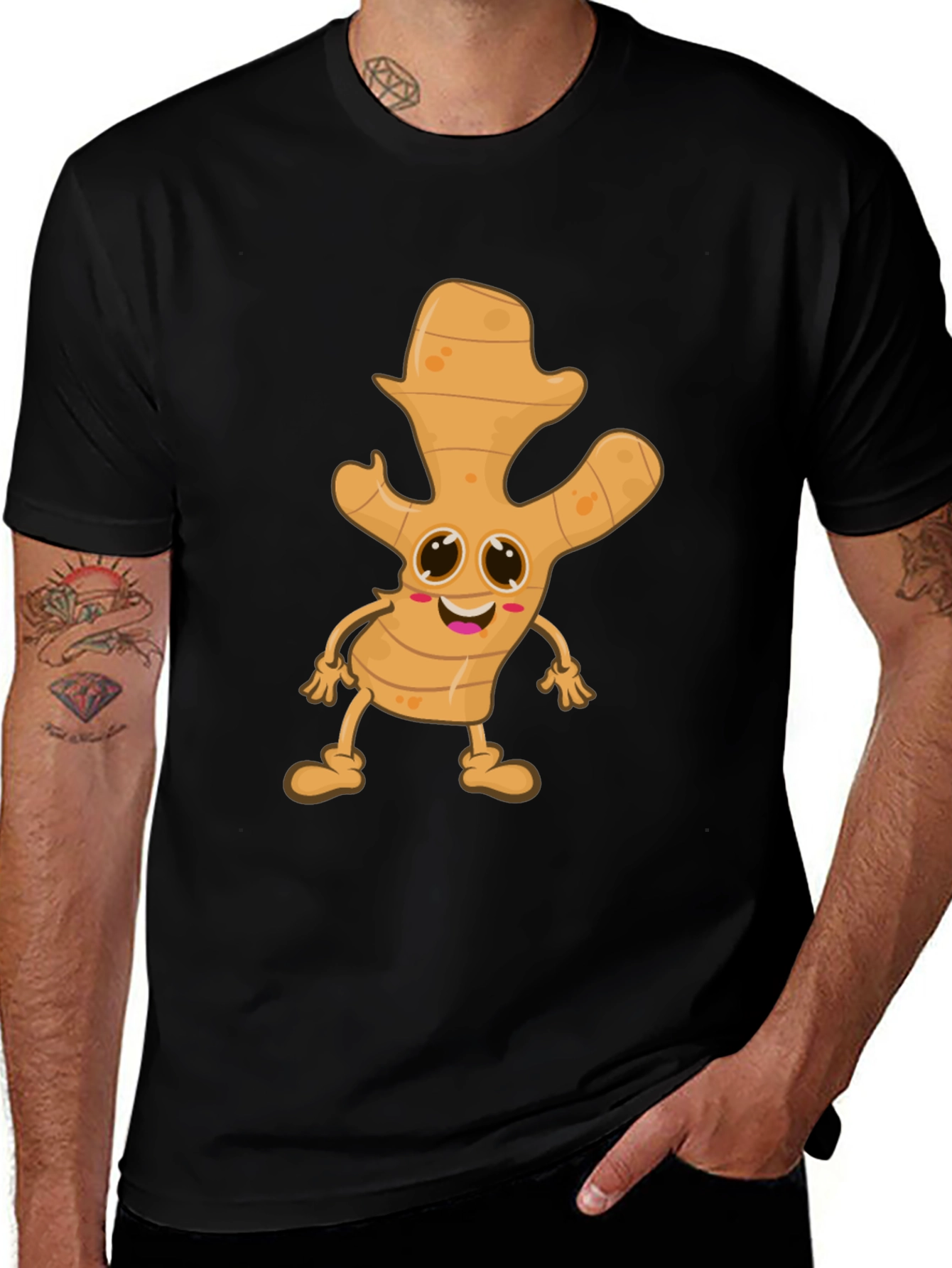 Variant 18 of Ginger Character Black T-Shirt