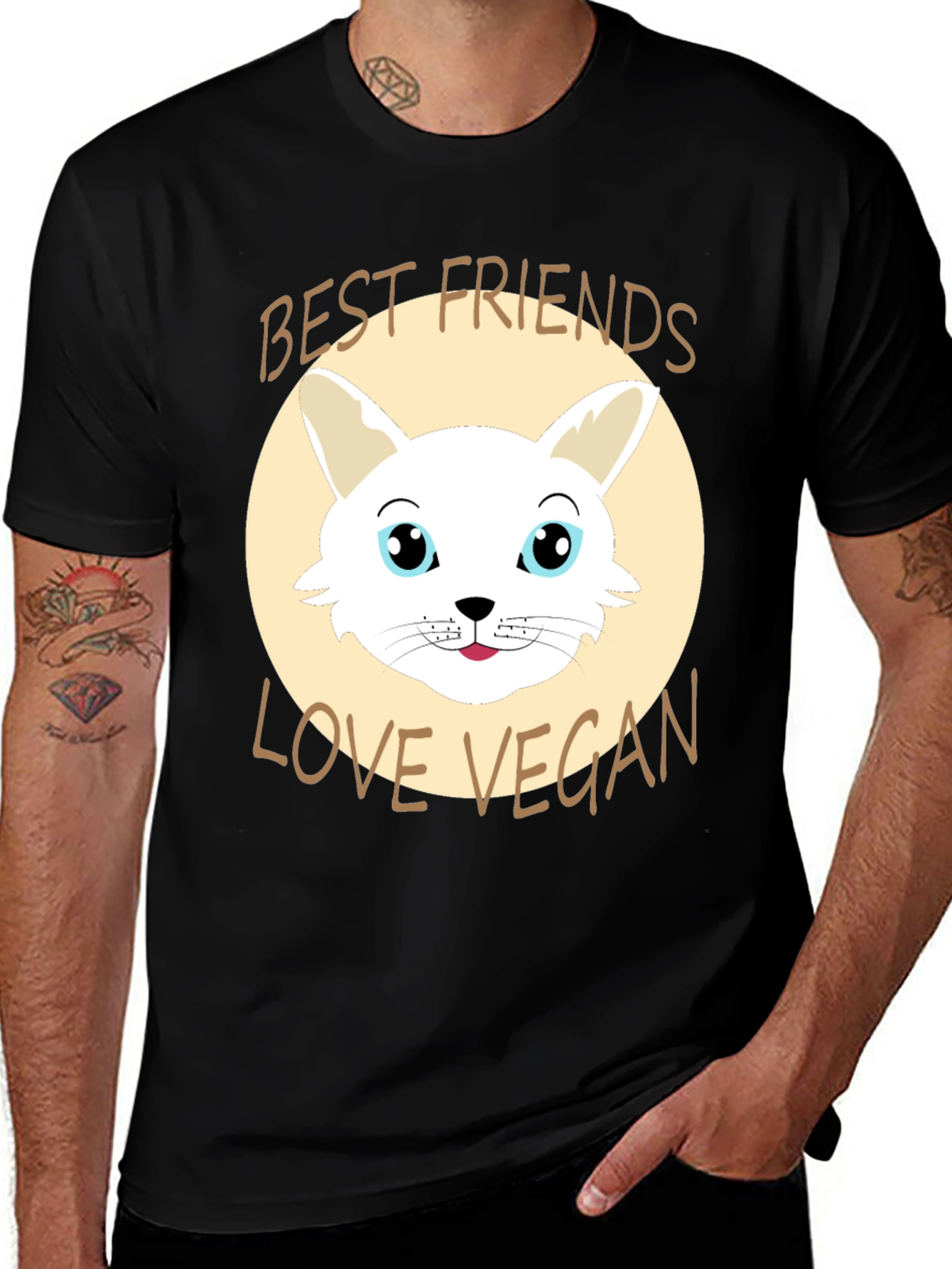 Variant 20 of Vegan Love T-Shirt: Best Friends Cute Bunny Design