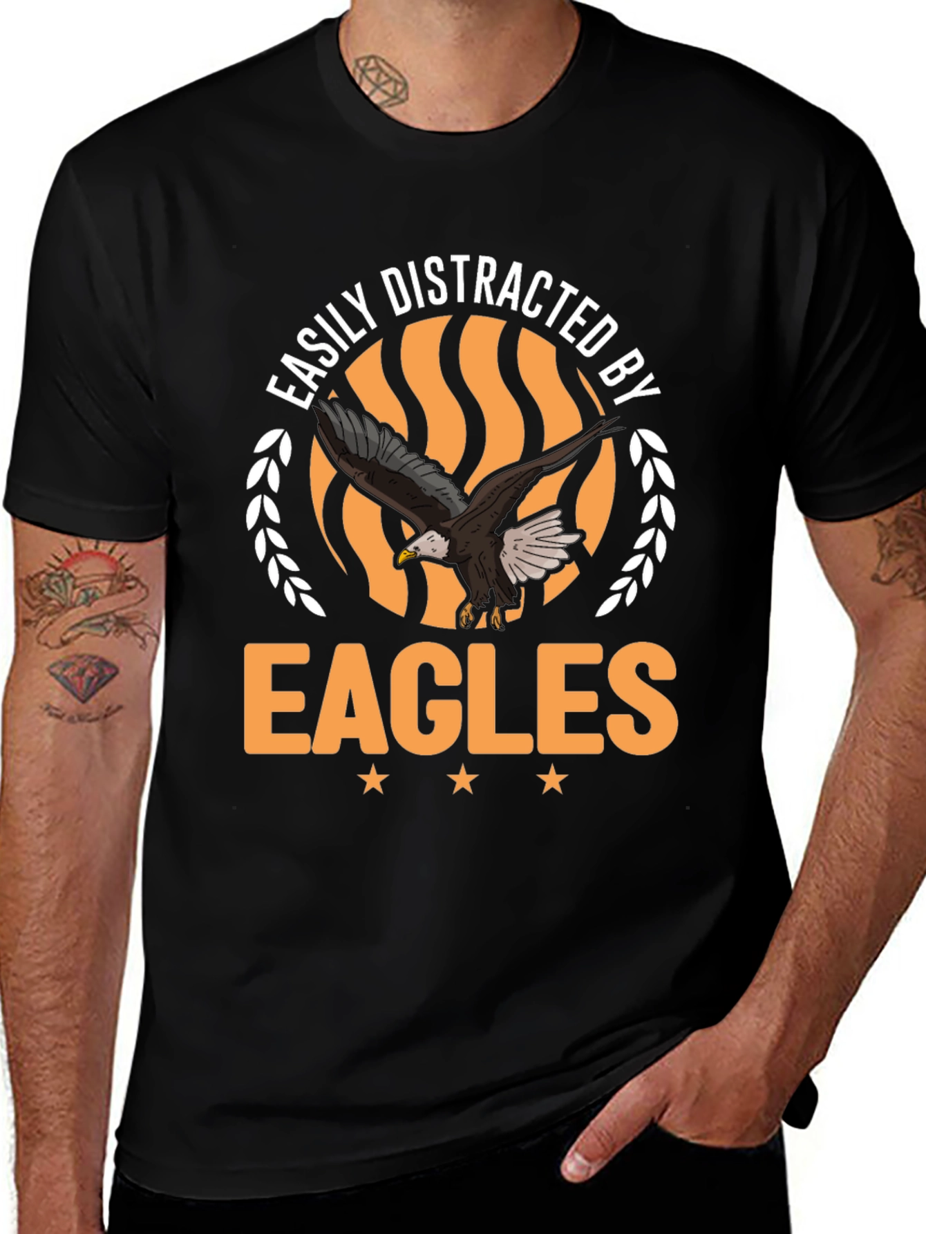 Variant 4 of Easily Distracted by Eagles Graphic T-Shirt