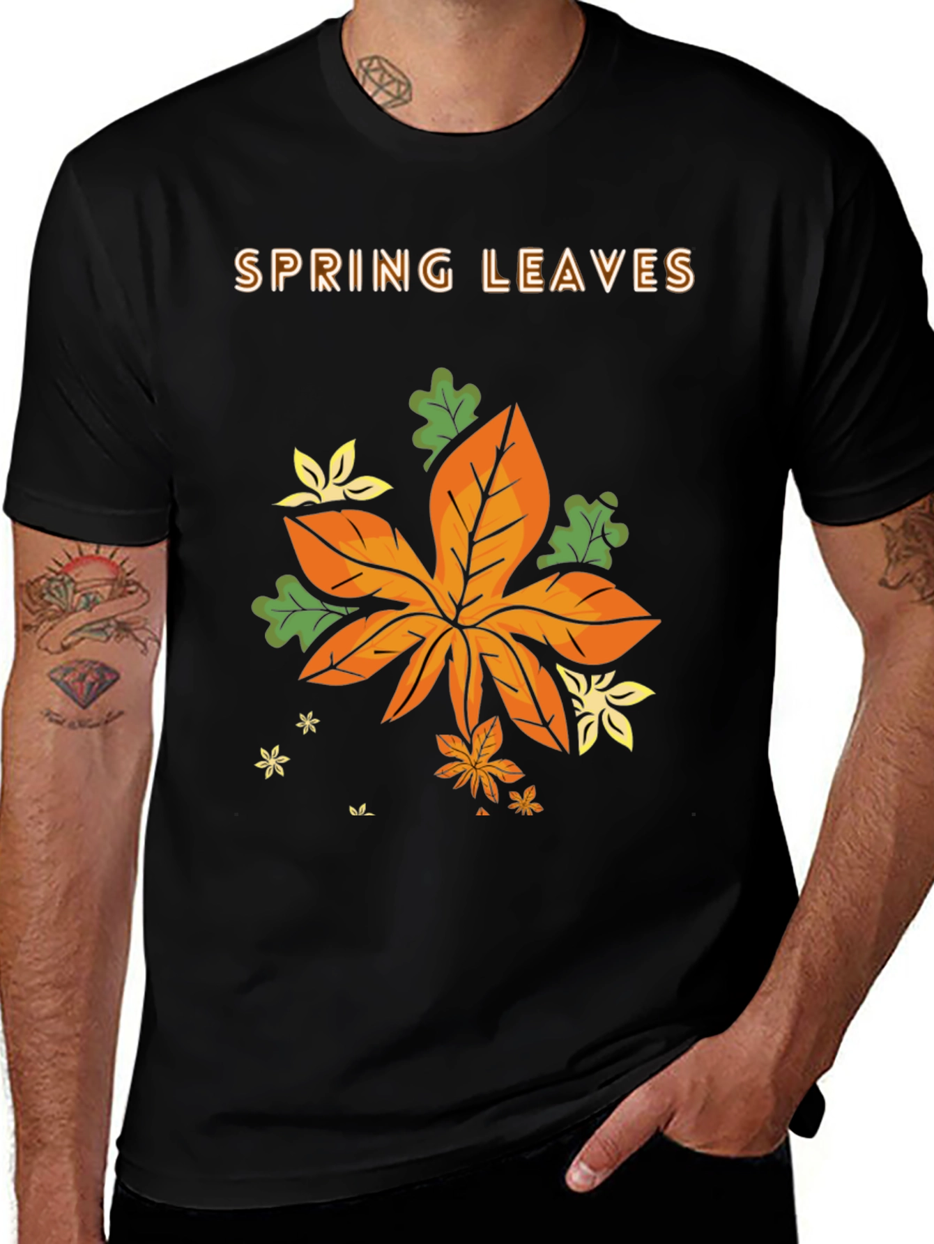 Variant 14 of Spring Leaves Graphic T-Shirt