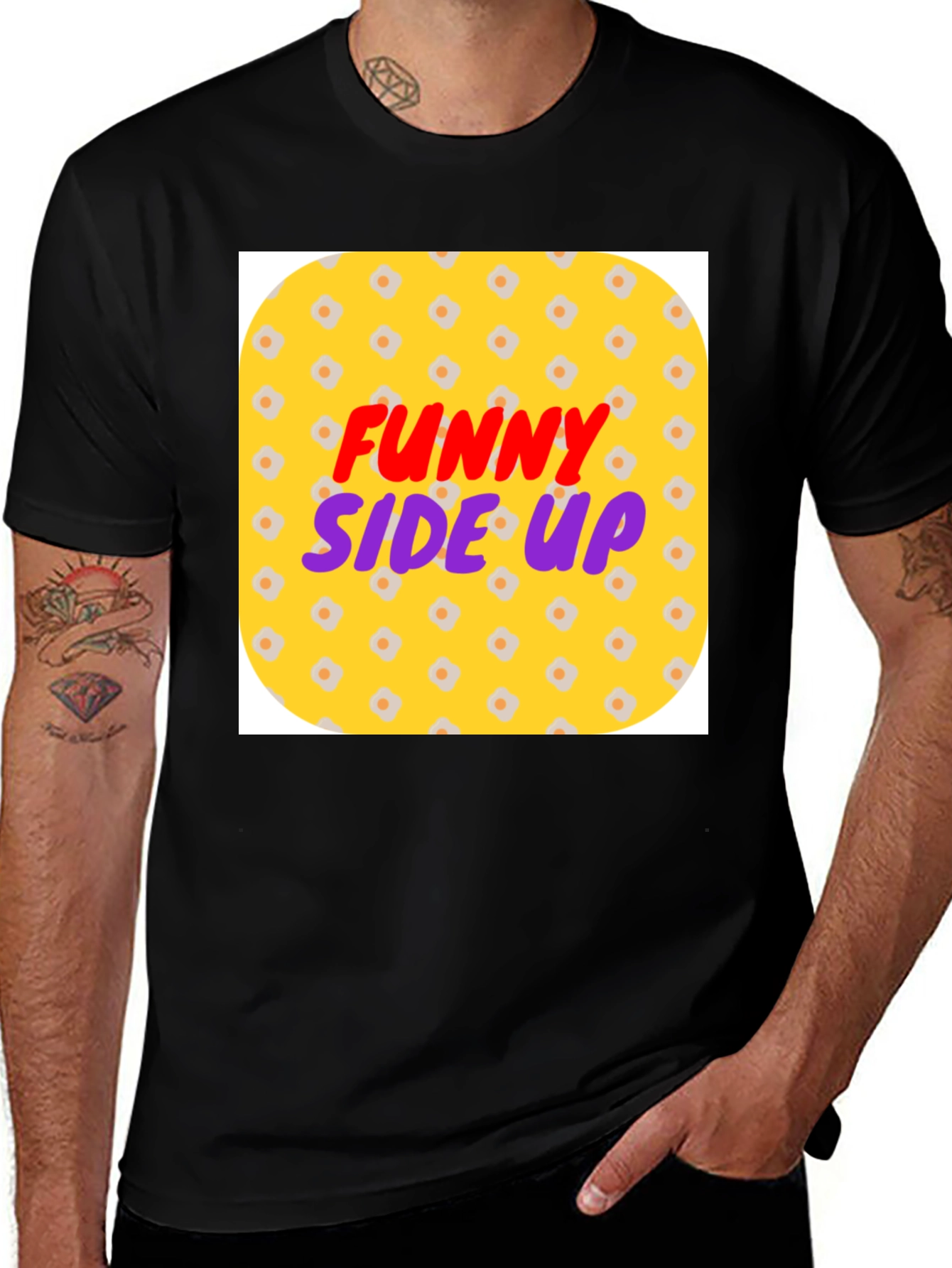 Variant 7 of Funny Side Up Egg Pattern Tee