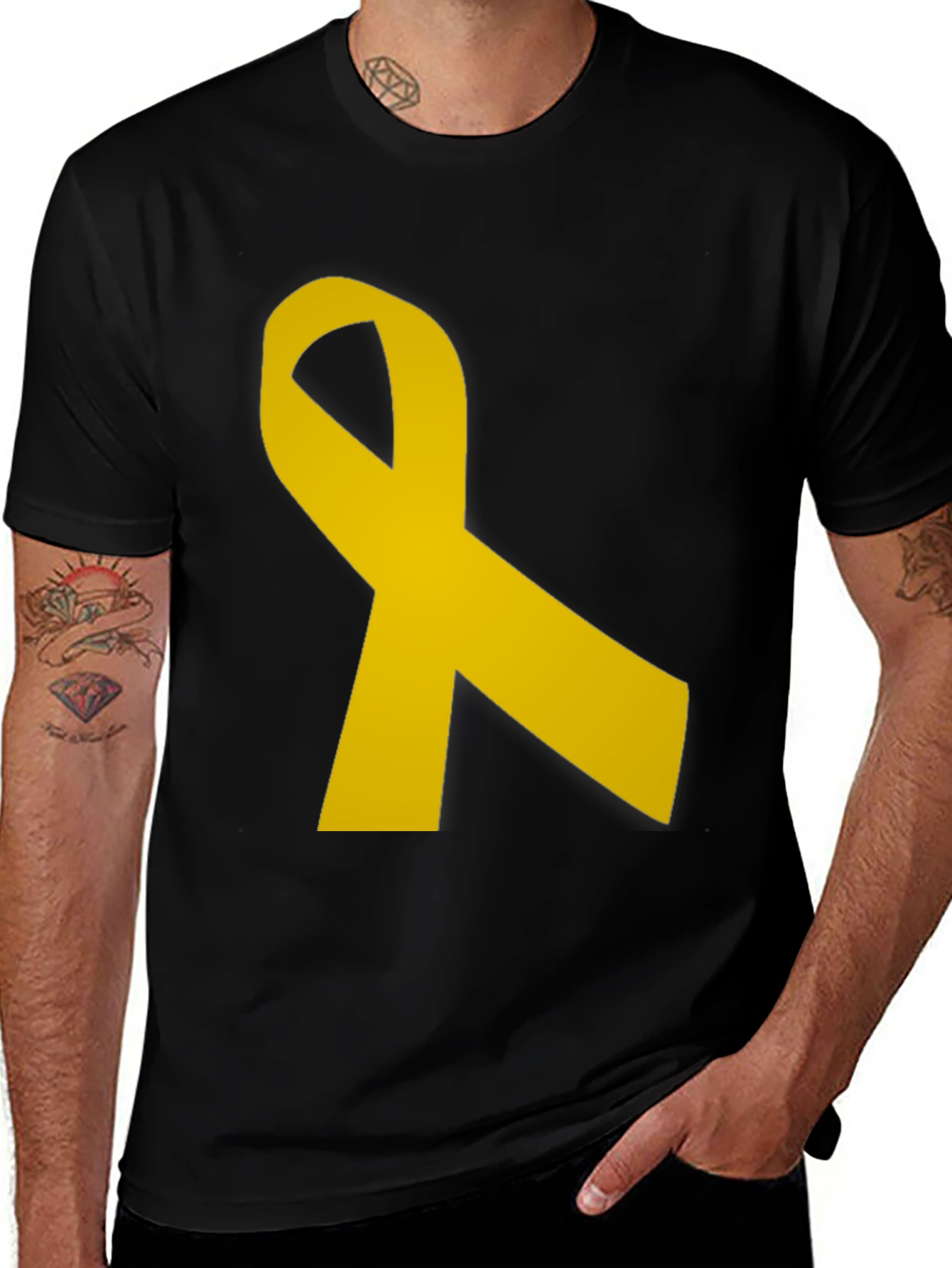 Variant 6 of Awareness Ribbon Black T-Shirt
