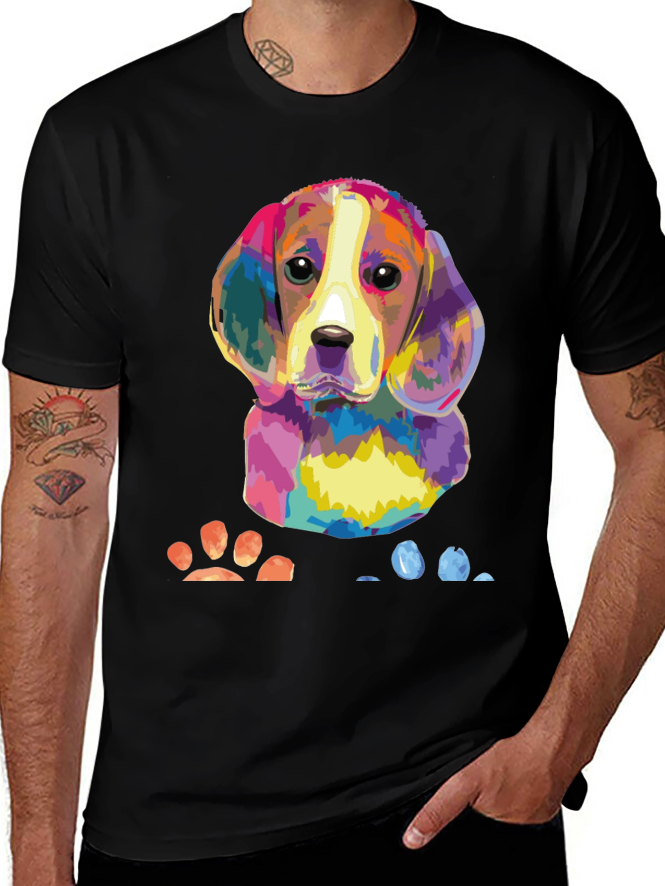 Variant 29 of Colorful Dog Graphic T-Shirt
