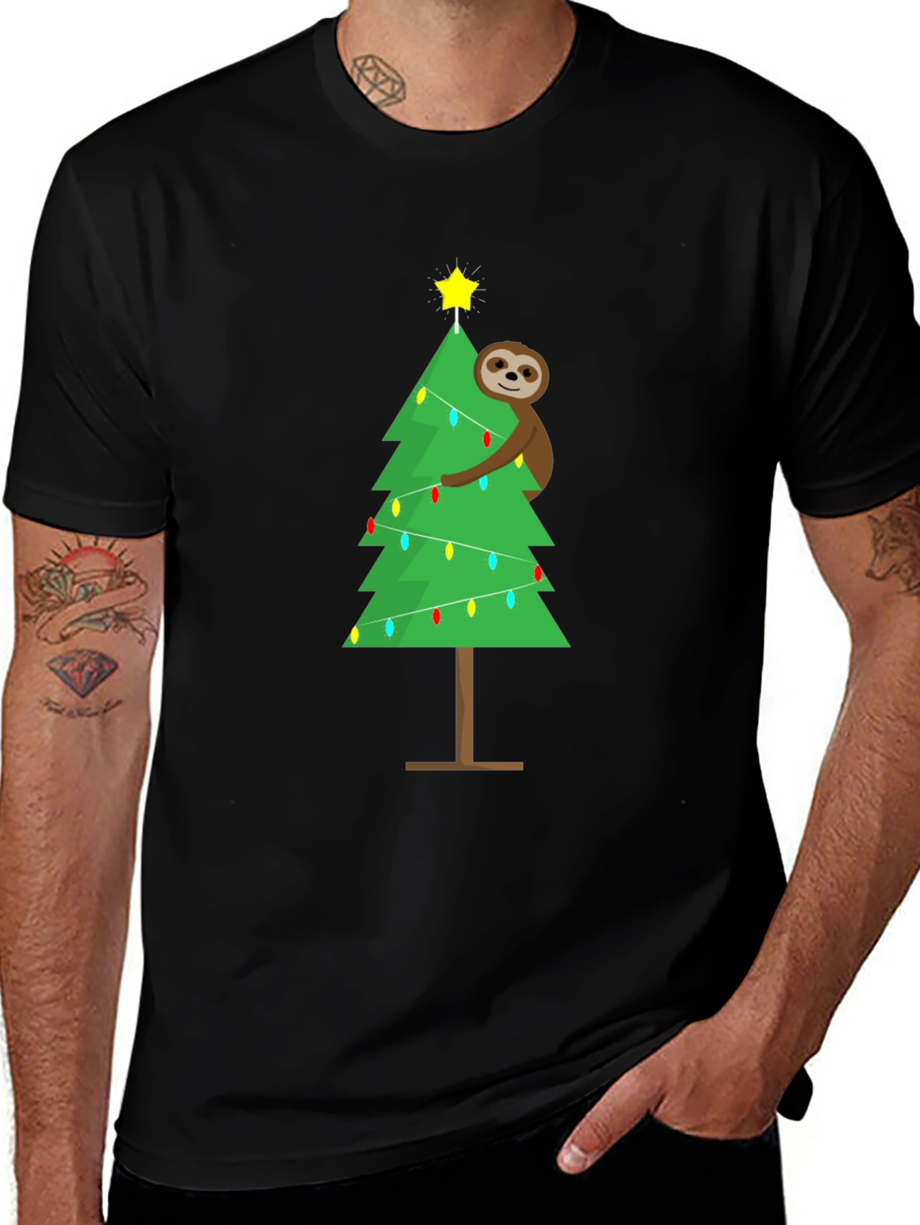 Variant 28 of Sloth Christmas Tree T-Shirt